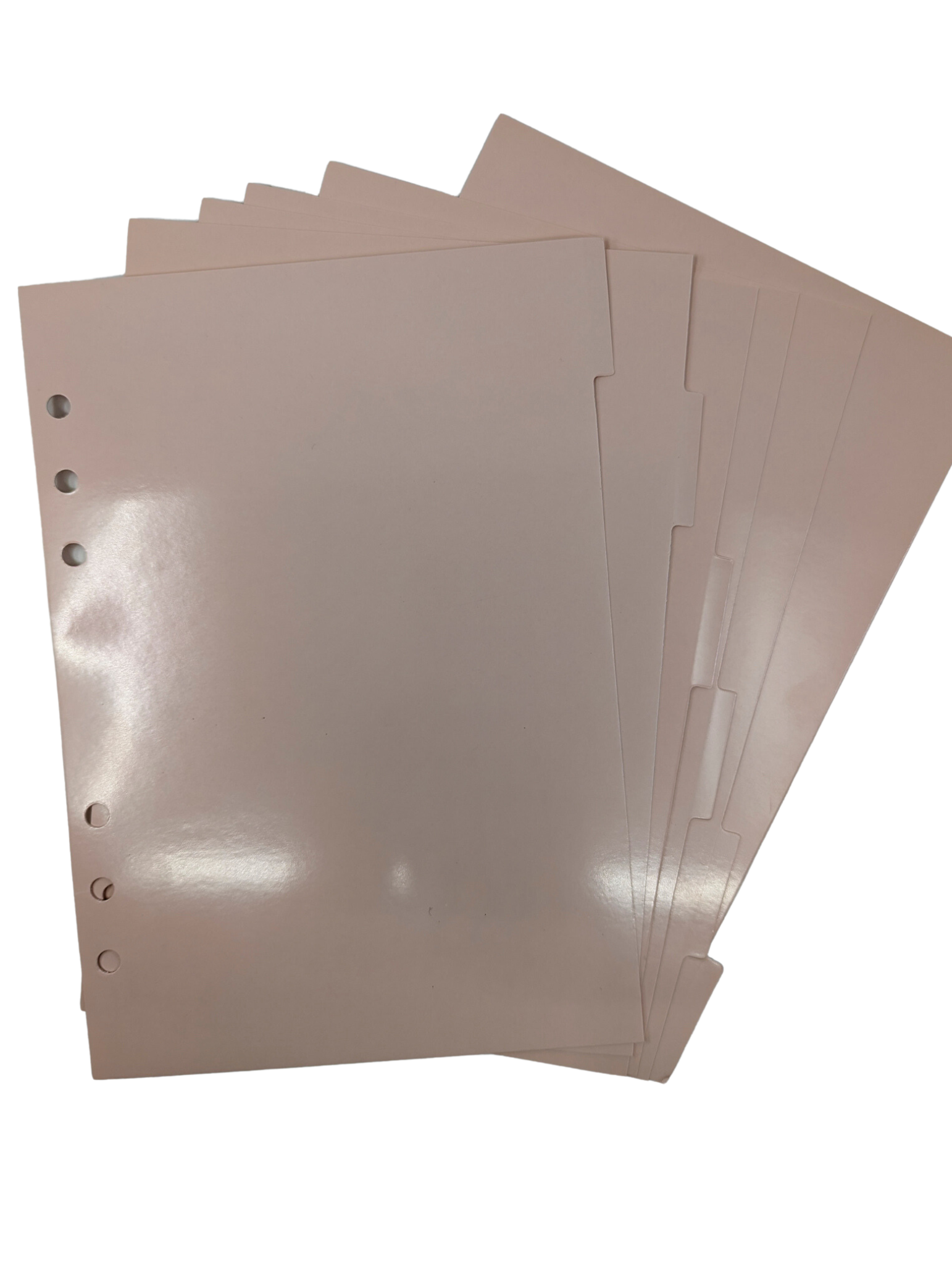 A5 pale pink planner dividers