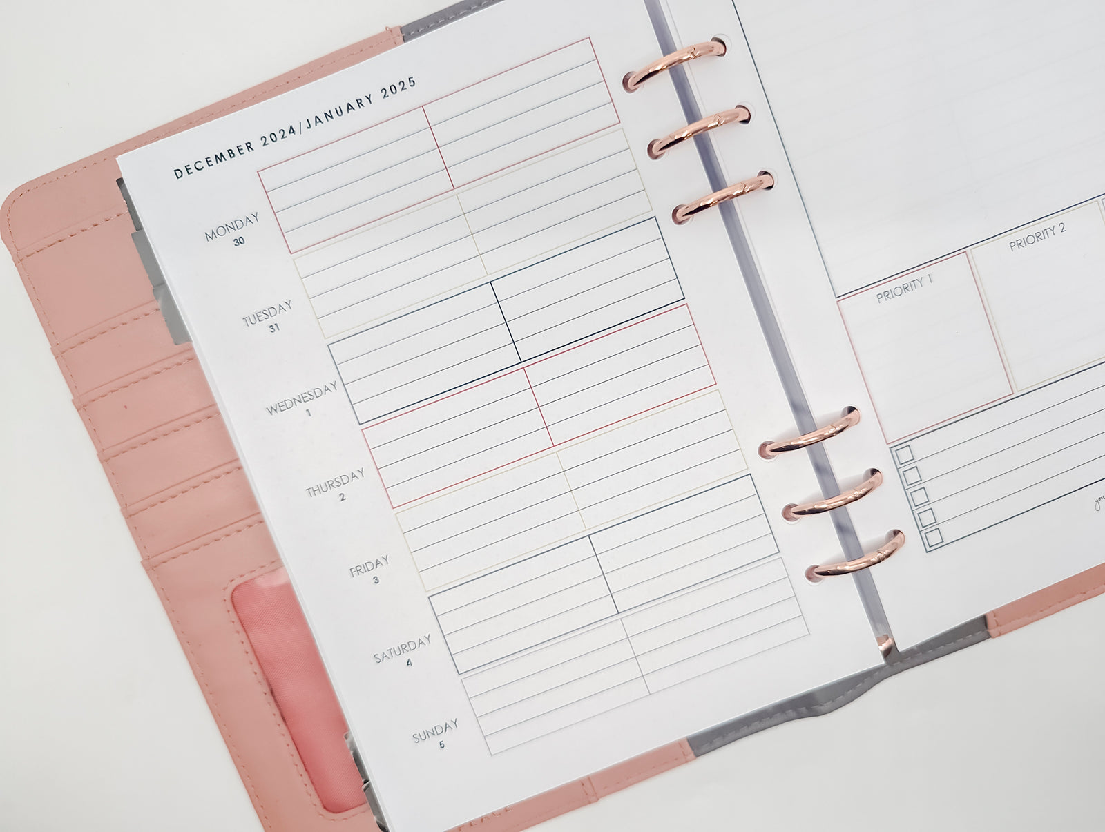 A5 ADHD Weekly Layout