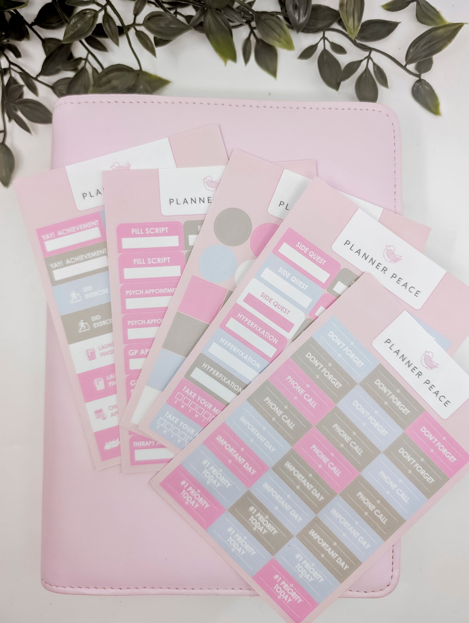 Planner Peace Sticker Sheet Pack - ADHD - 5 sheets