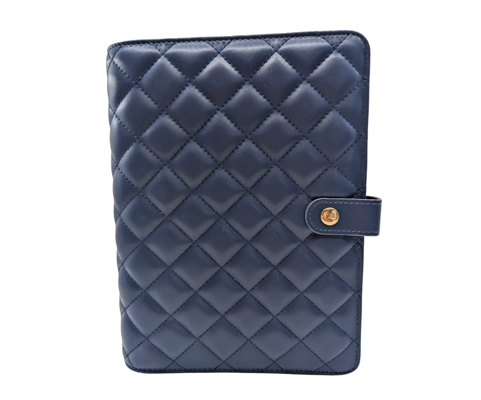 Classic Navy Quilted A5 Planner