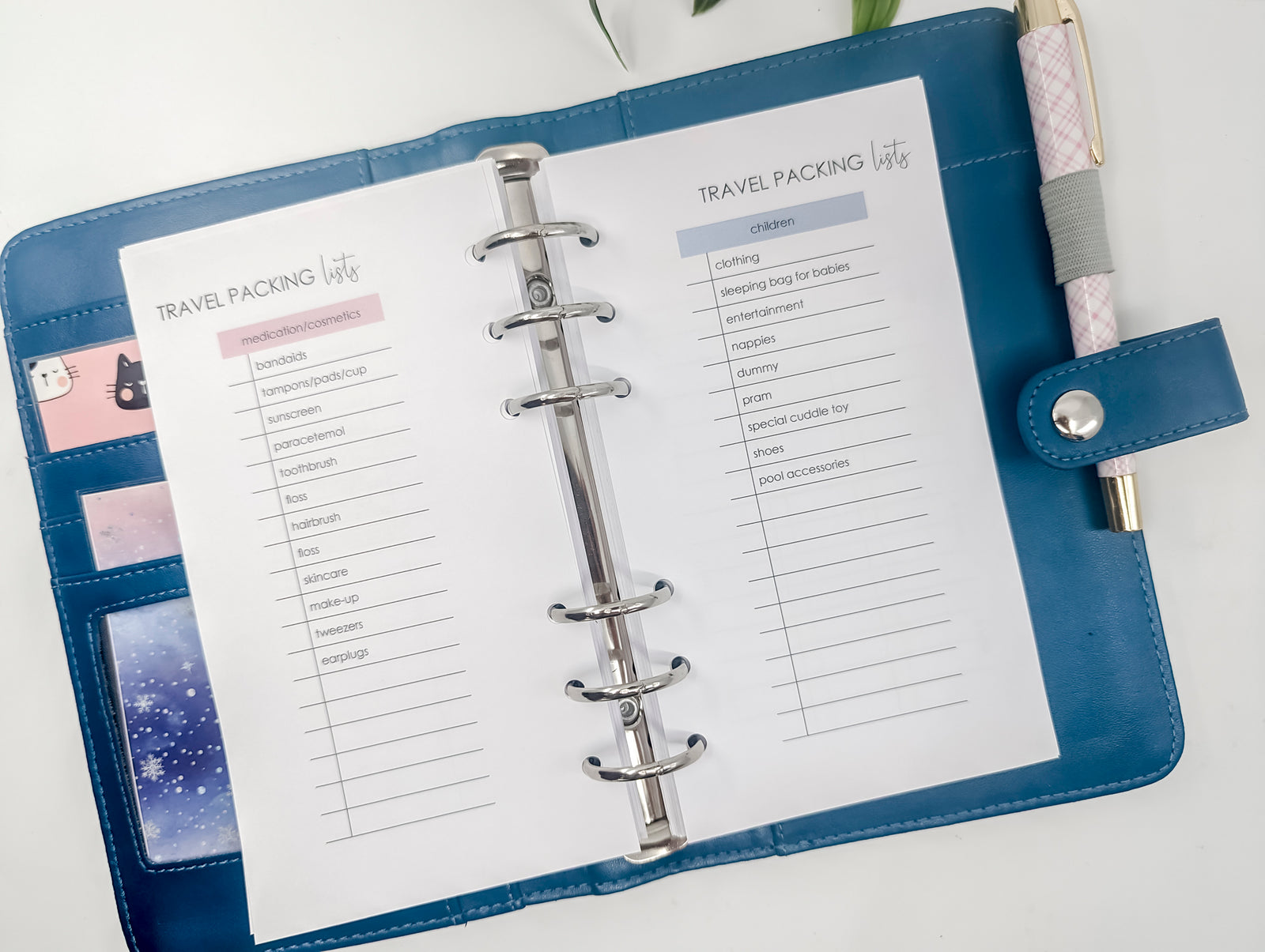 Personal Size Travel Planner Inserts