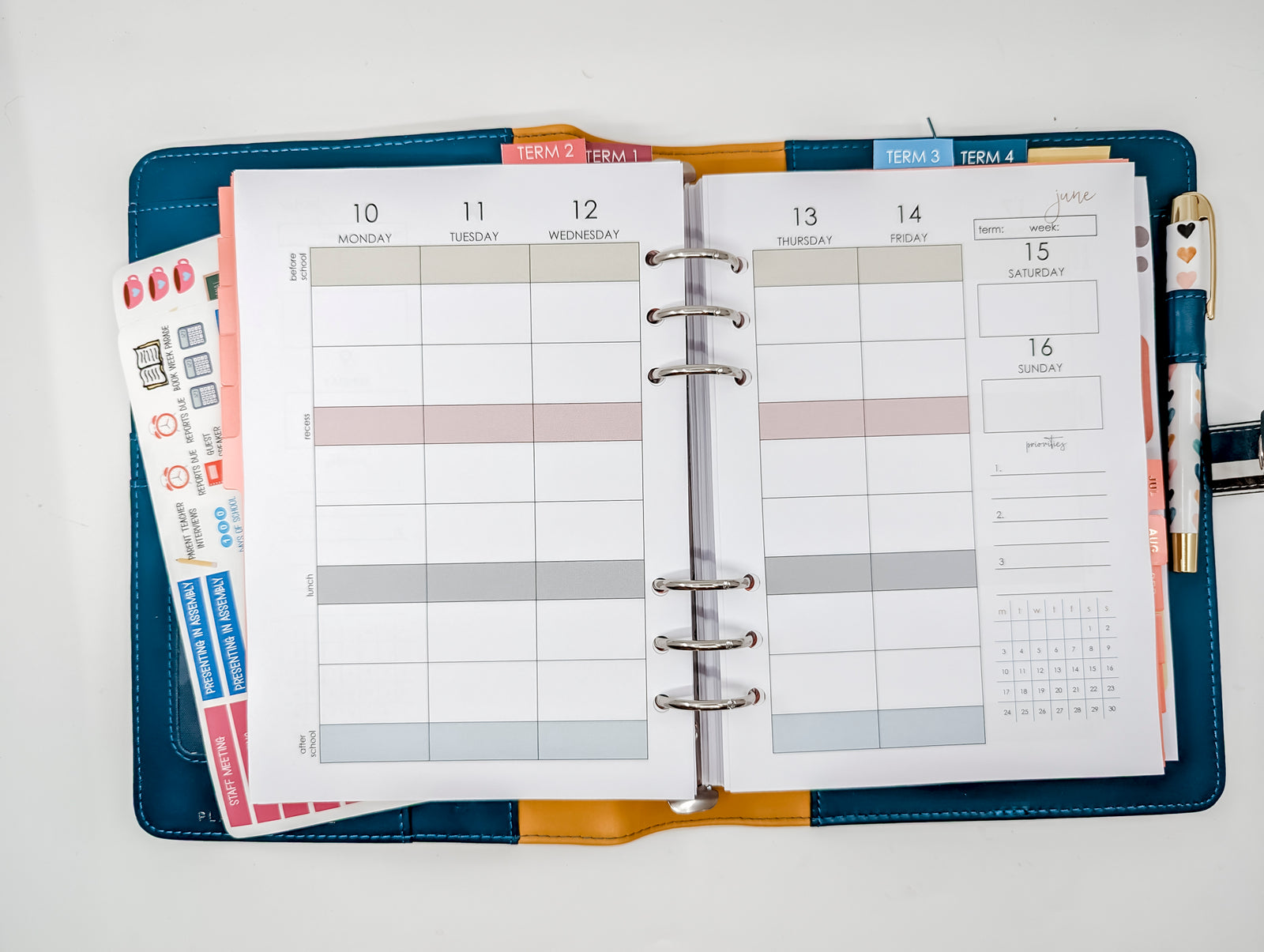 2026 Teacher Planner - Planner, Dividers, Teacher Inserts, Notepad and Stickers