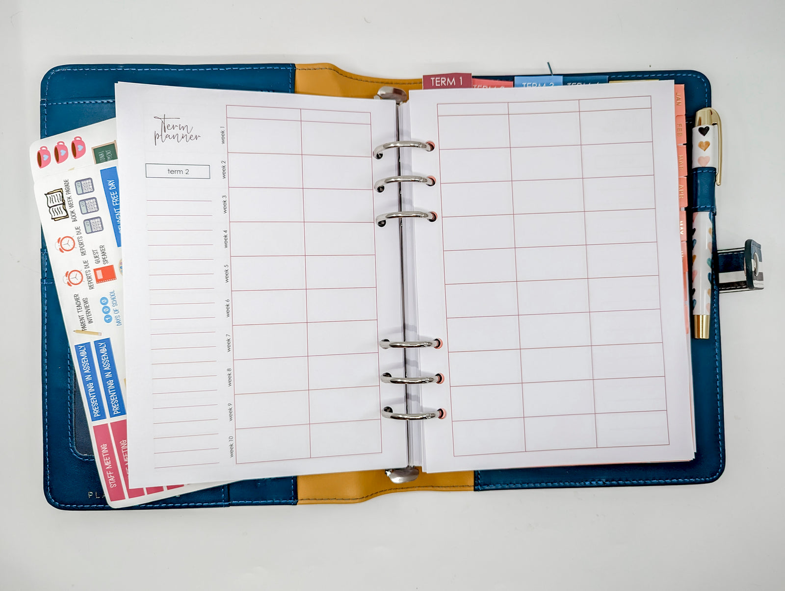 2026 Teacher Planner - Planner, Dividers, Teacher Inserts, Notepad and Stickers