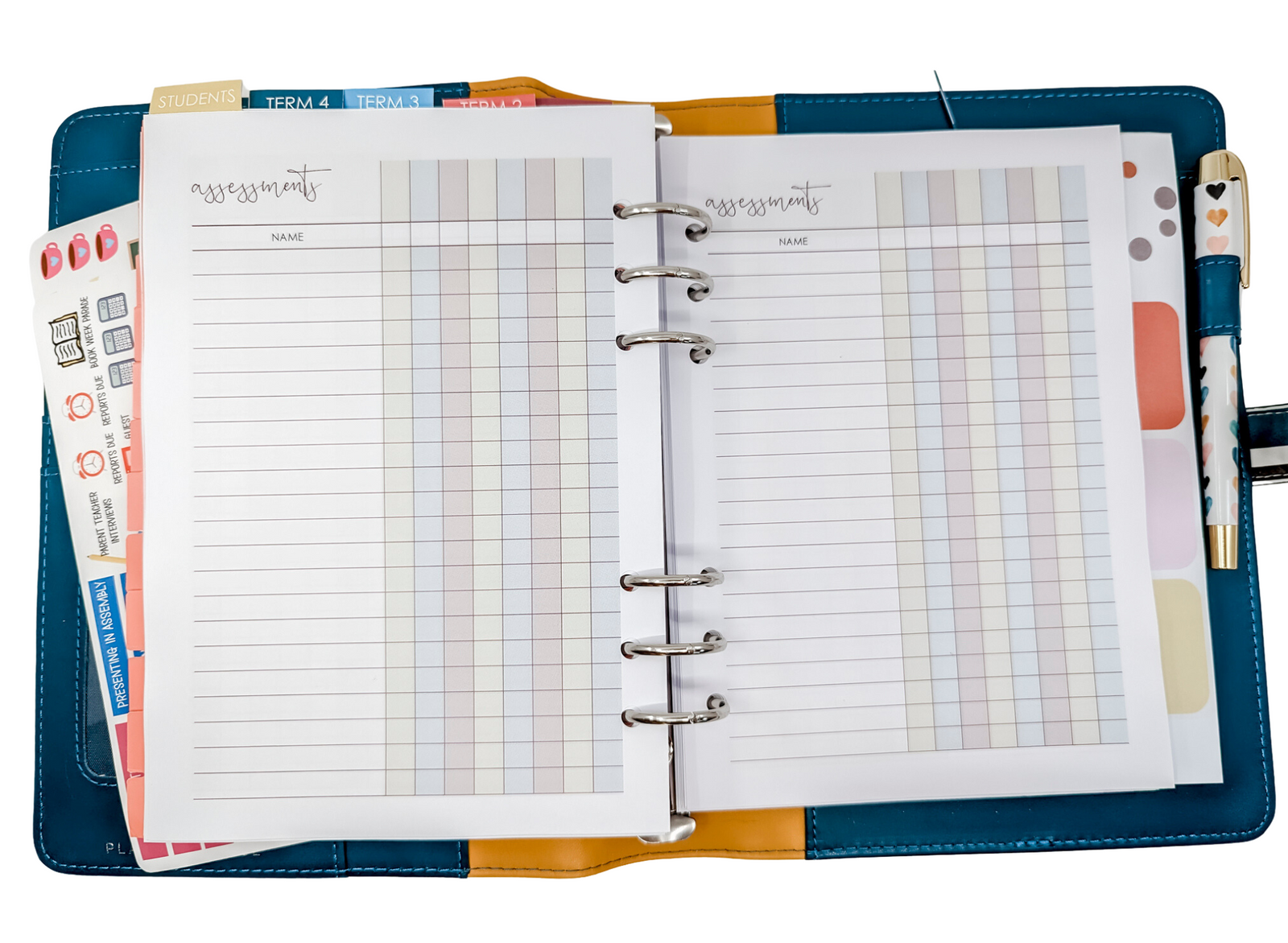 2026 Teacher Planner - Planner, Dividers, Teacher Inserts, Notepad and Stickers