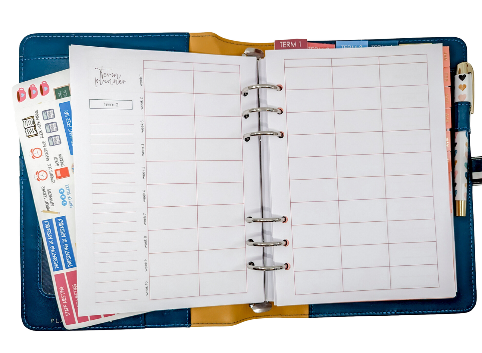 2026 Teacher Planner - Planner, Dividers, Teacher Inserts, Notepad and Stickers