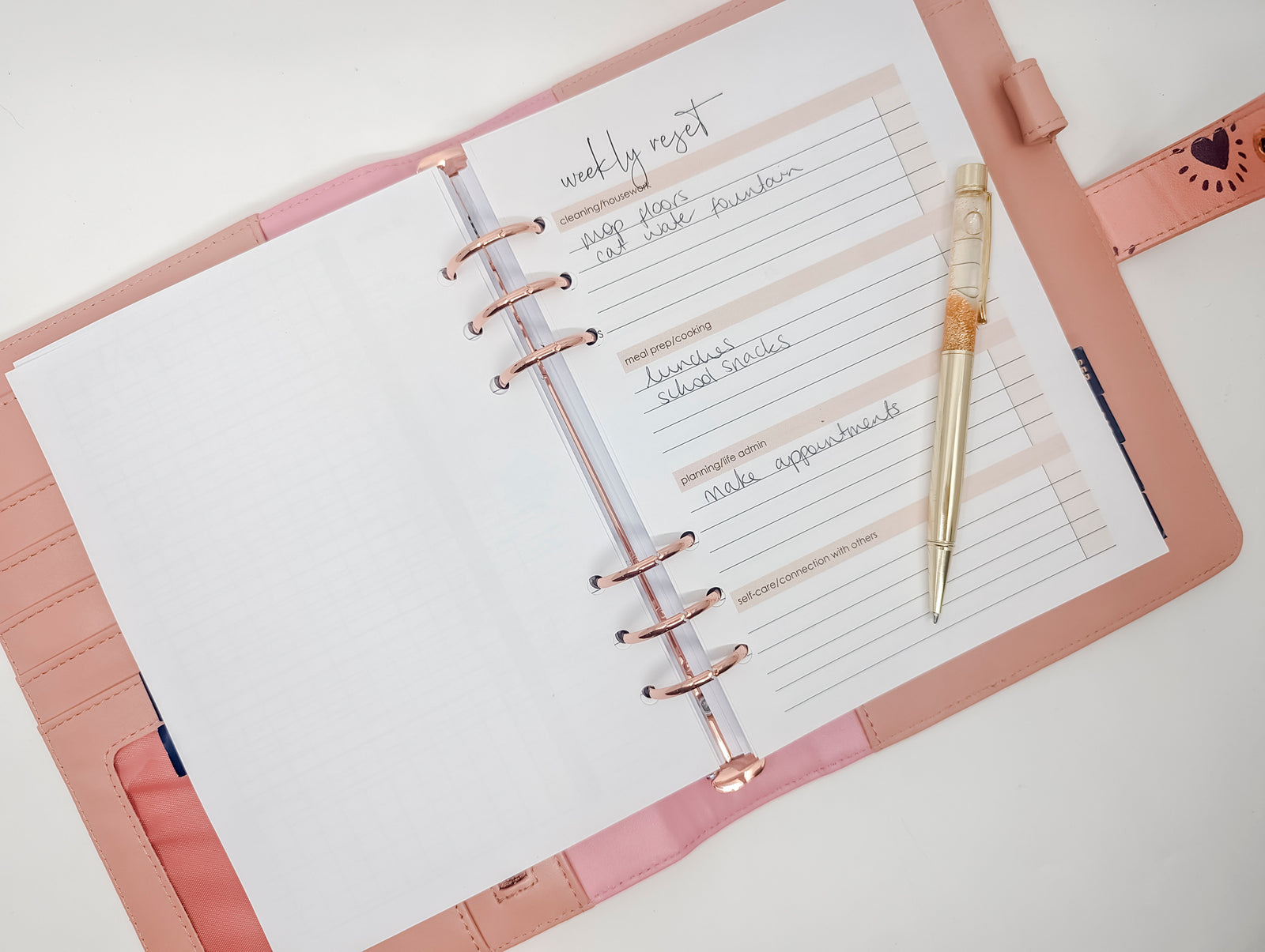A5 Weekly Reset Planner Refill