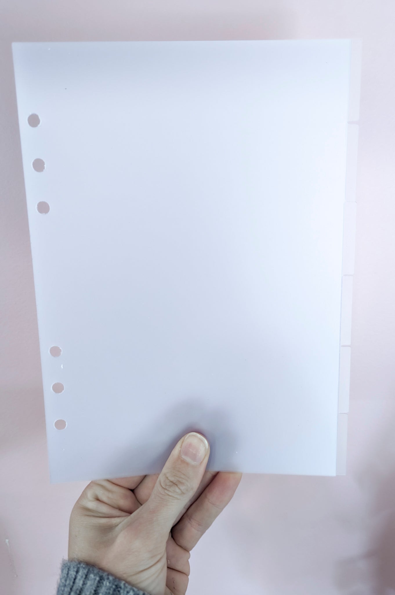 A5 Clear Dividers - 6 blank tab dividers