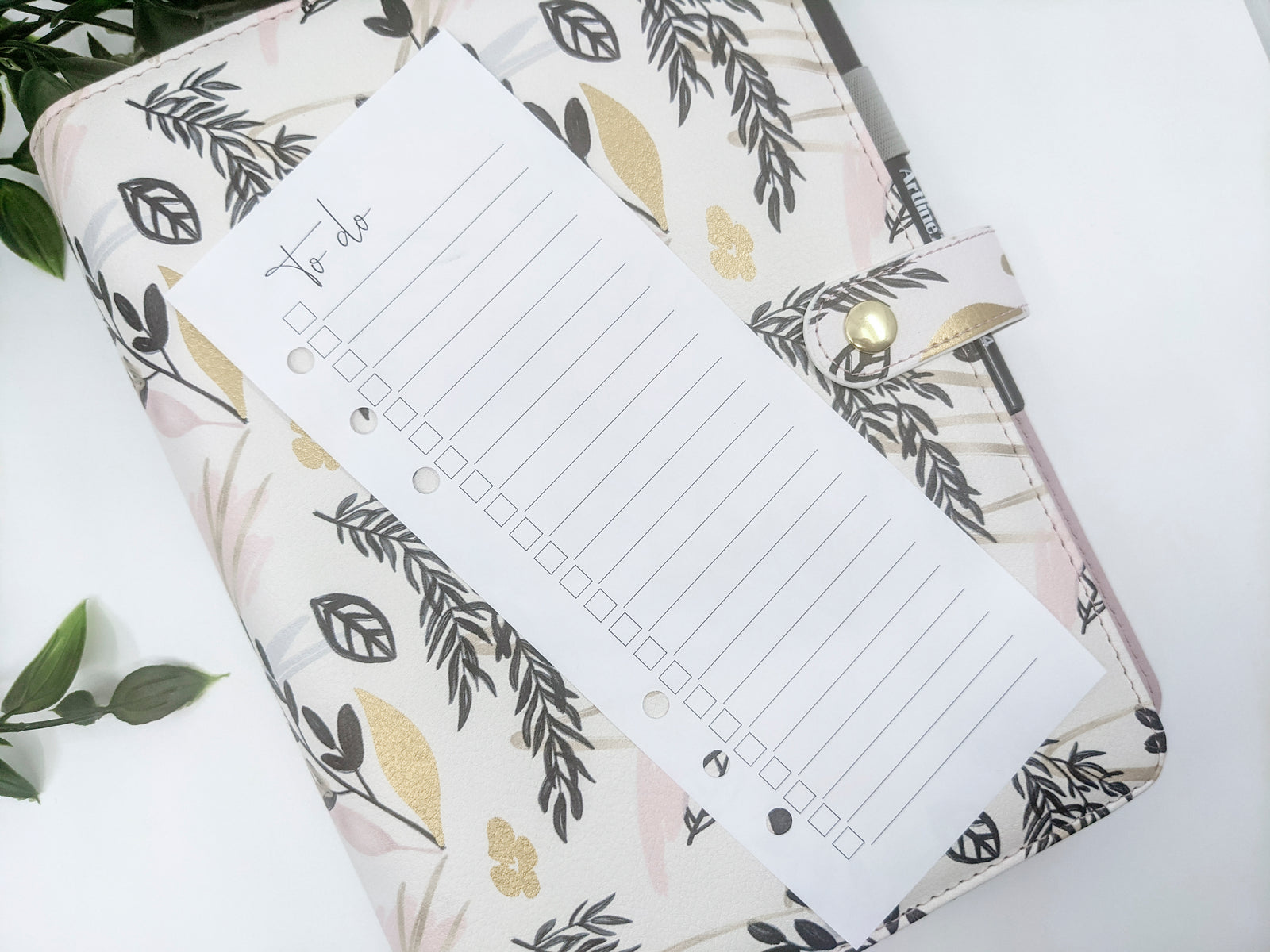 Half size to do list planner refill