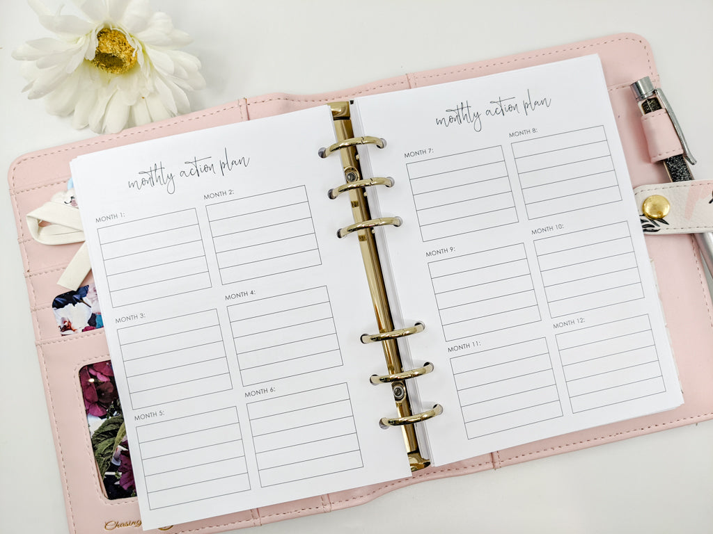 Vision Board Planner inserts for B6 ring planners by Planner Peace Australia