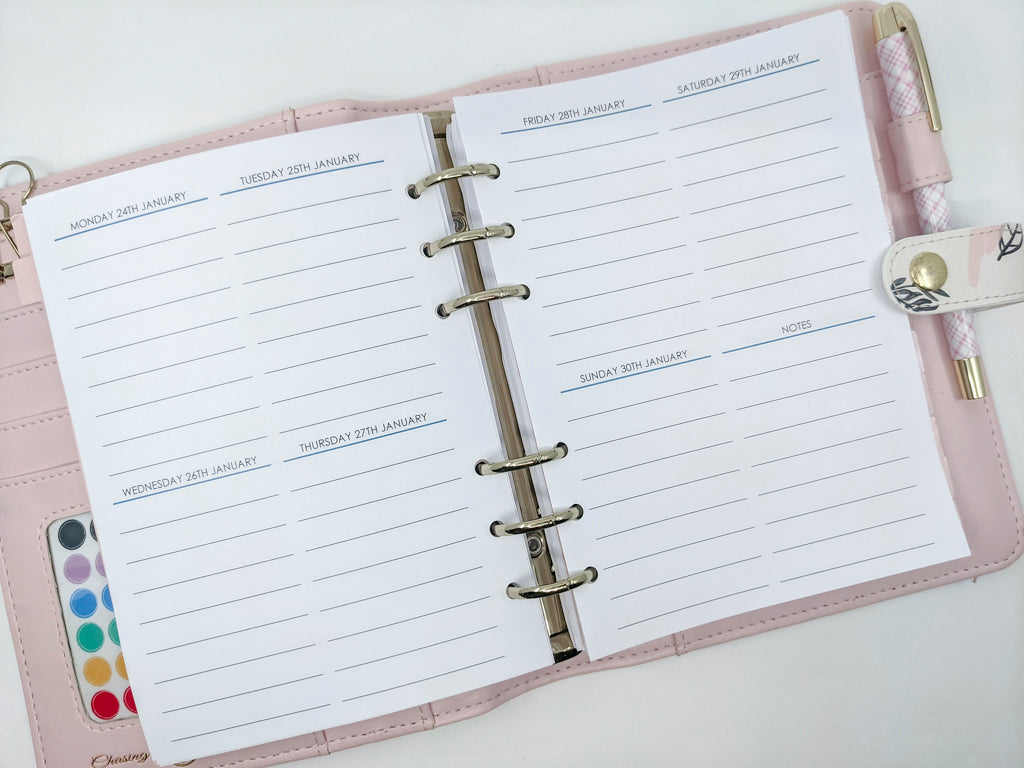 B6 Weekly Diary Refill by Planner Peace