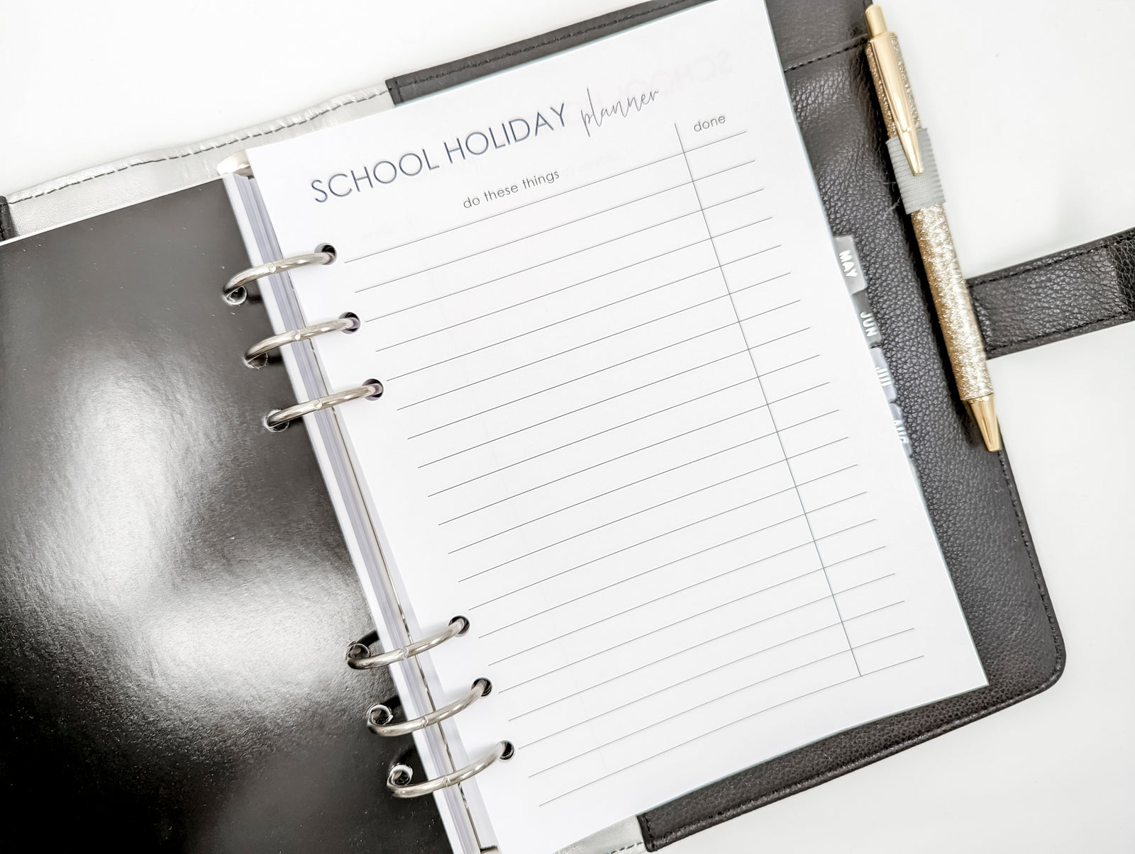 School holiday planner refill