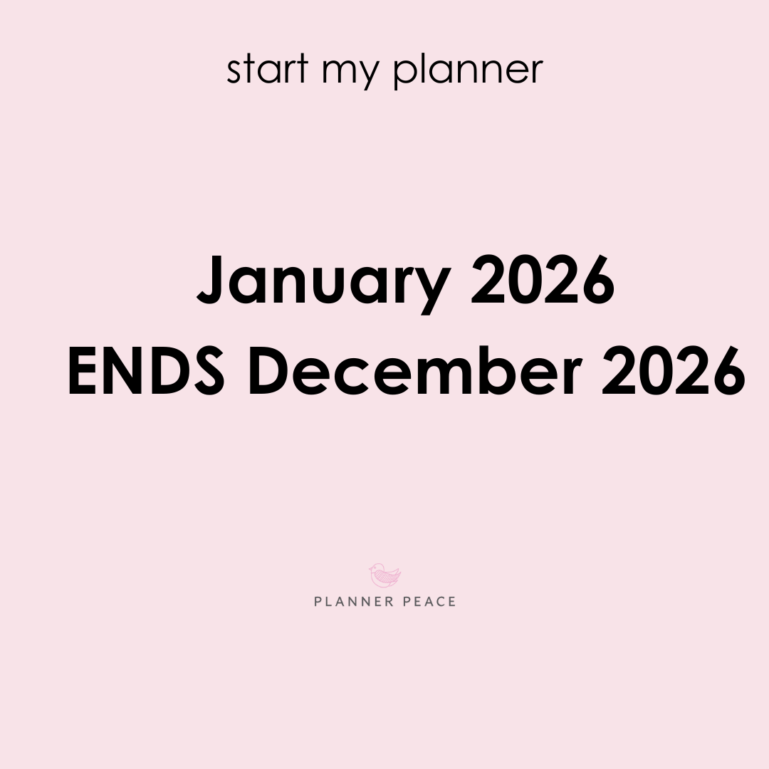 Start my planner January 2026