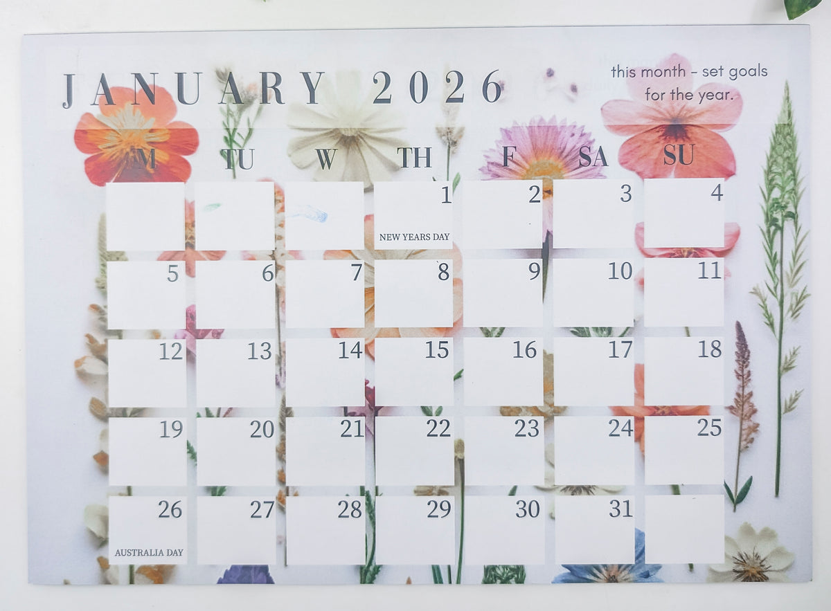 A4 2026 Desk Calendar