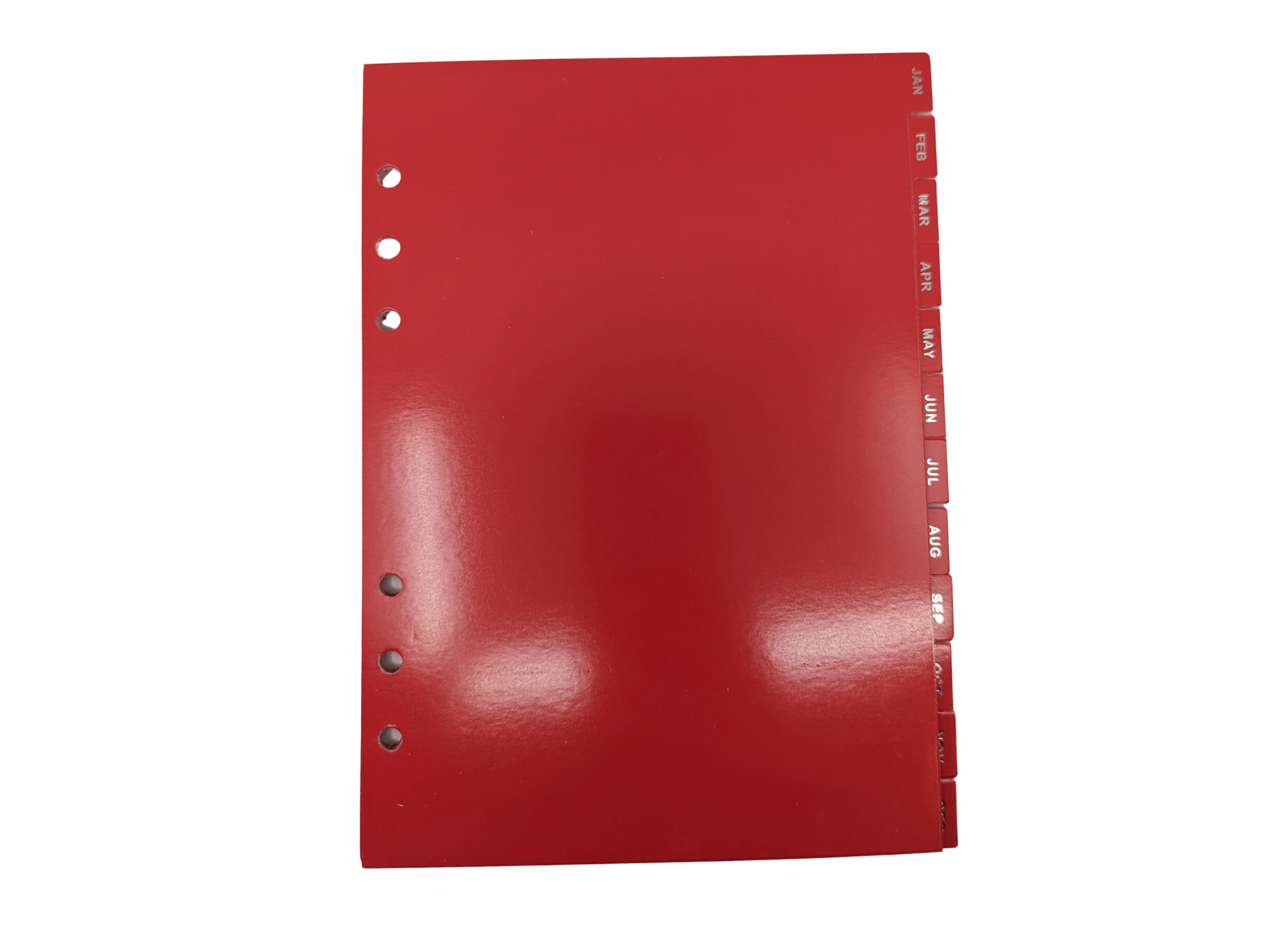 A5 Monthly Dividers  - Bright Cherry