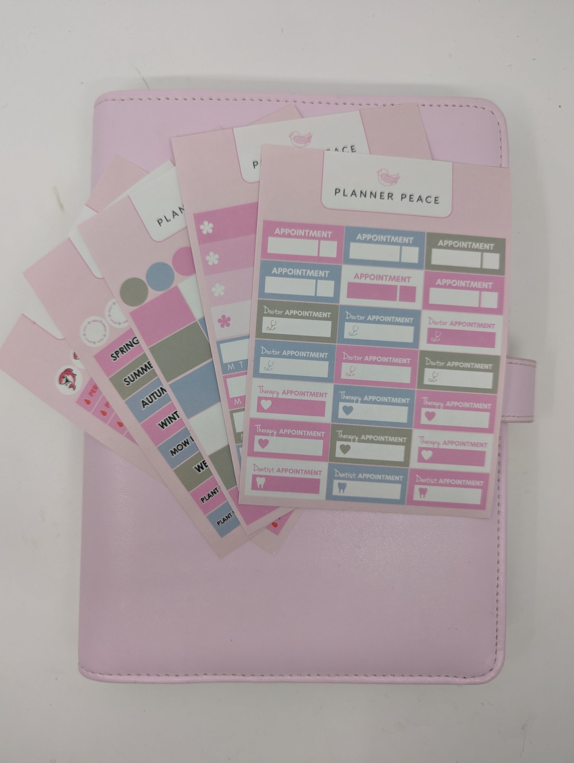 Planner Peace Sticker Sheet Pack - Style 2 - 5 sheets