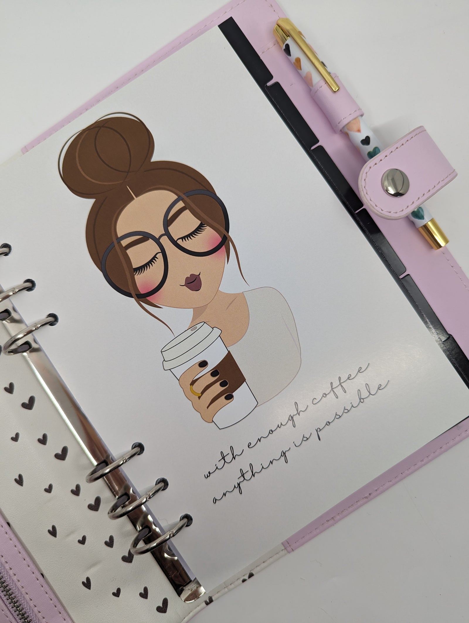 With Enough Coffee Planner Dashboard (A5 Size)