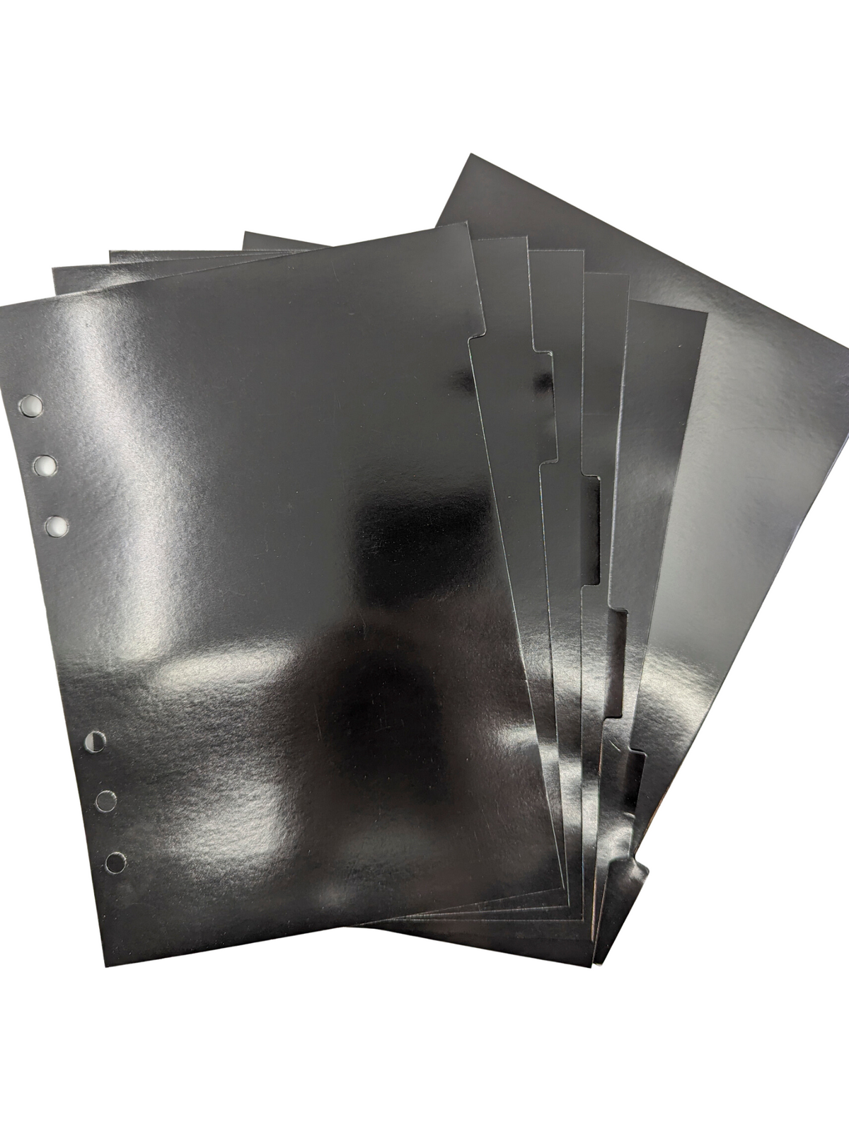 6 tab planner dividers - black