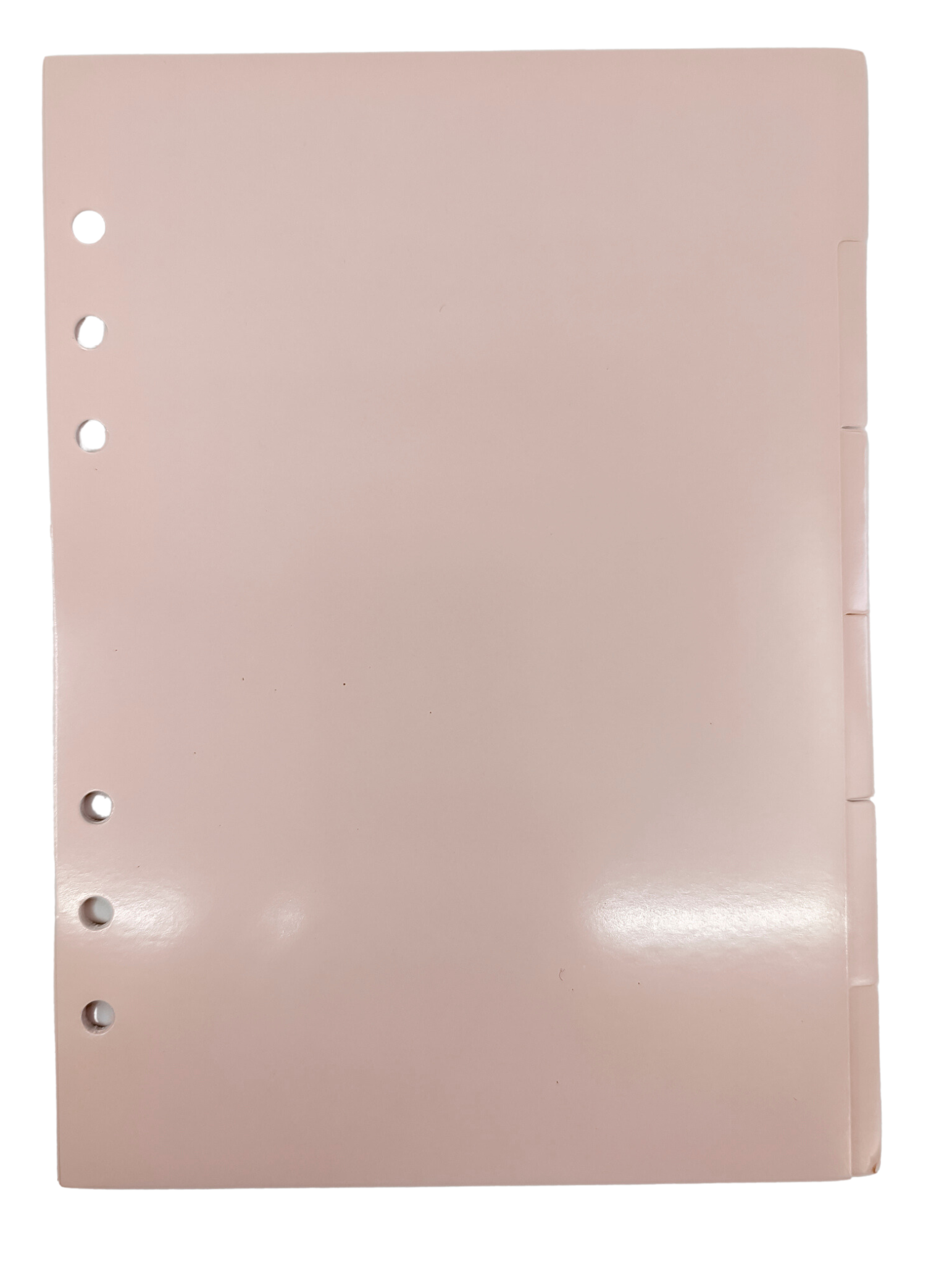 A5 pale pink planner dividers