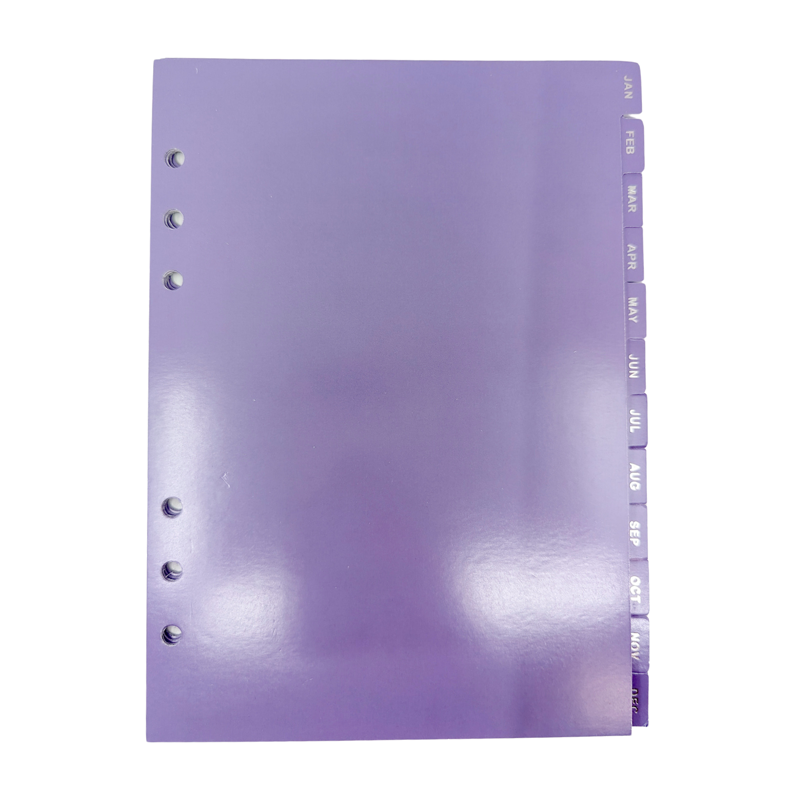 A5 Monthly Dividers  - Purple
