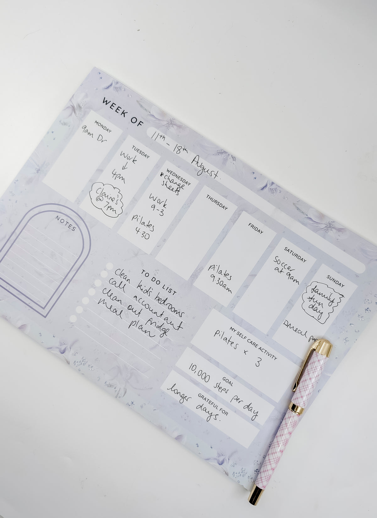 A4 Weekly Planner Desk Notepad