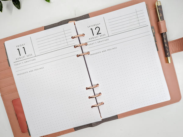 Daily Planner Inserts Monochrome Style - for A5 planners printed in ...