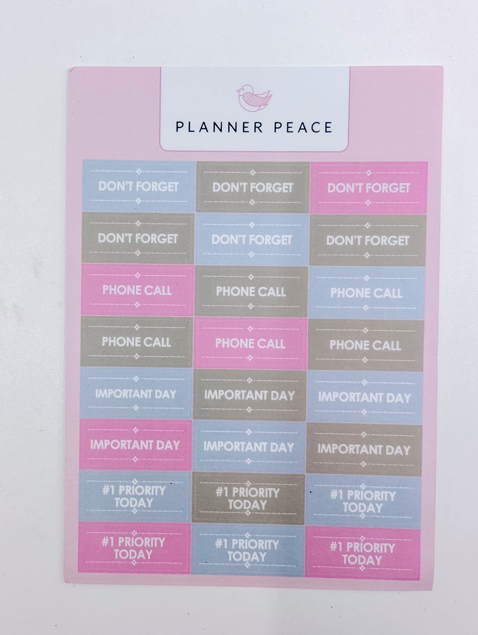 Planner Peace Sticker Sheet Pack - ADHD - 5 sheets