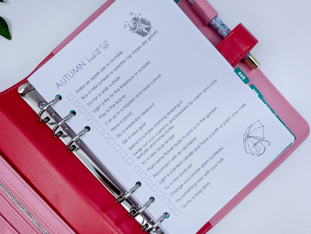 A5 Autumn Bucket List
