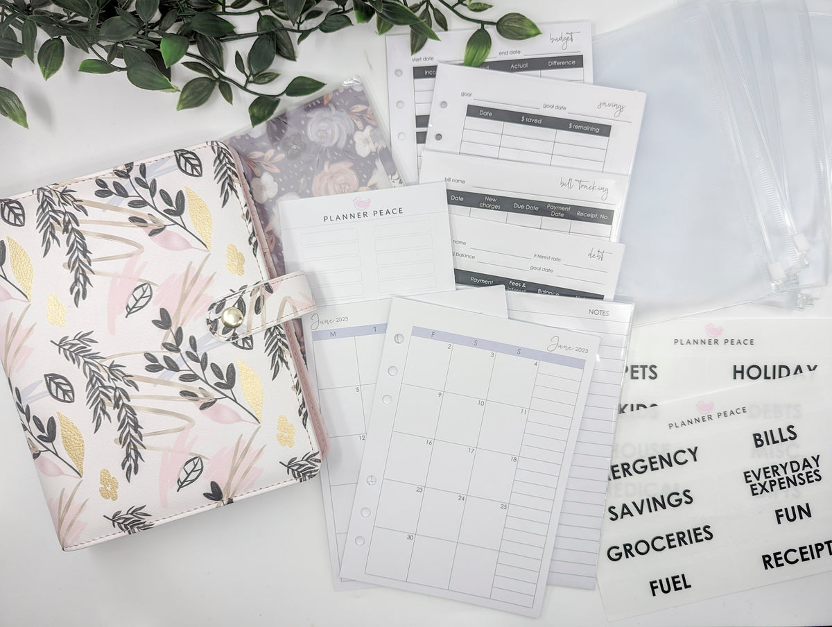 Budget Binder (Cash Envelope Method) - B6 size to fit in your handbag