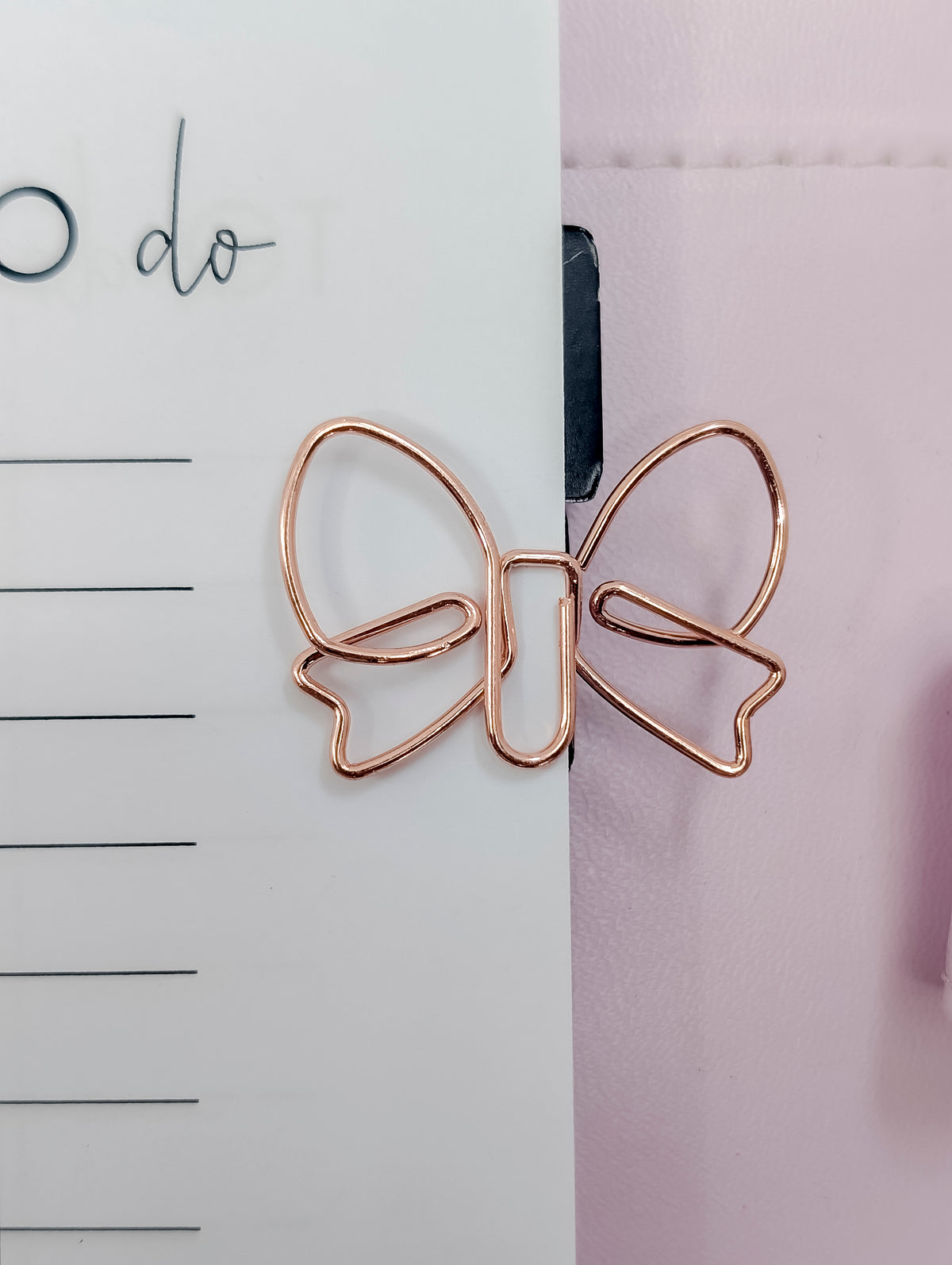 Rose Gold Bow Paperclips set of 5