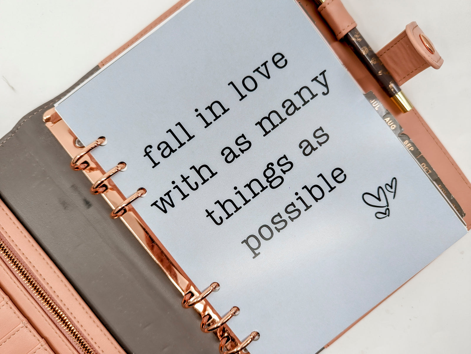 Fall In Love Planner Dashboard (A5 Size)