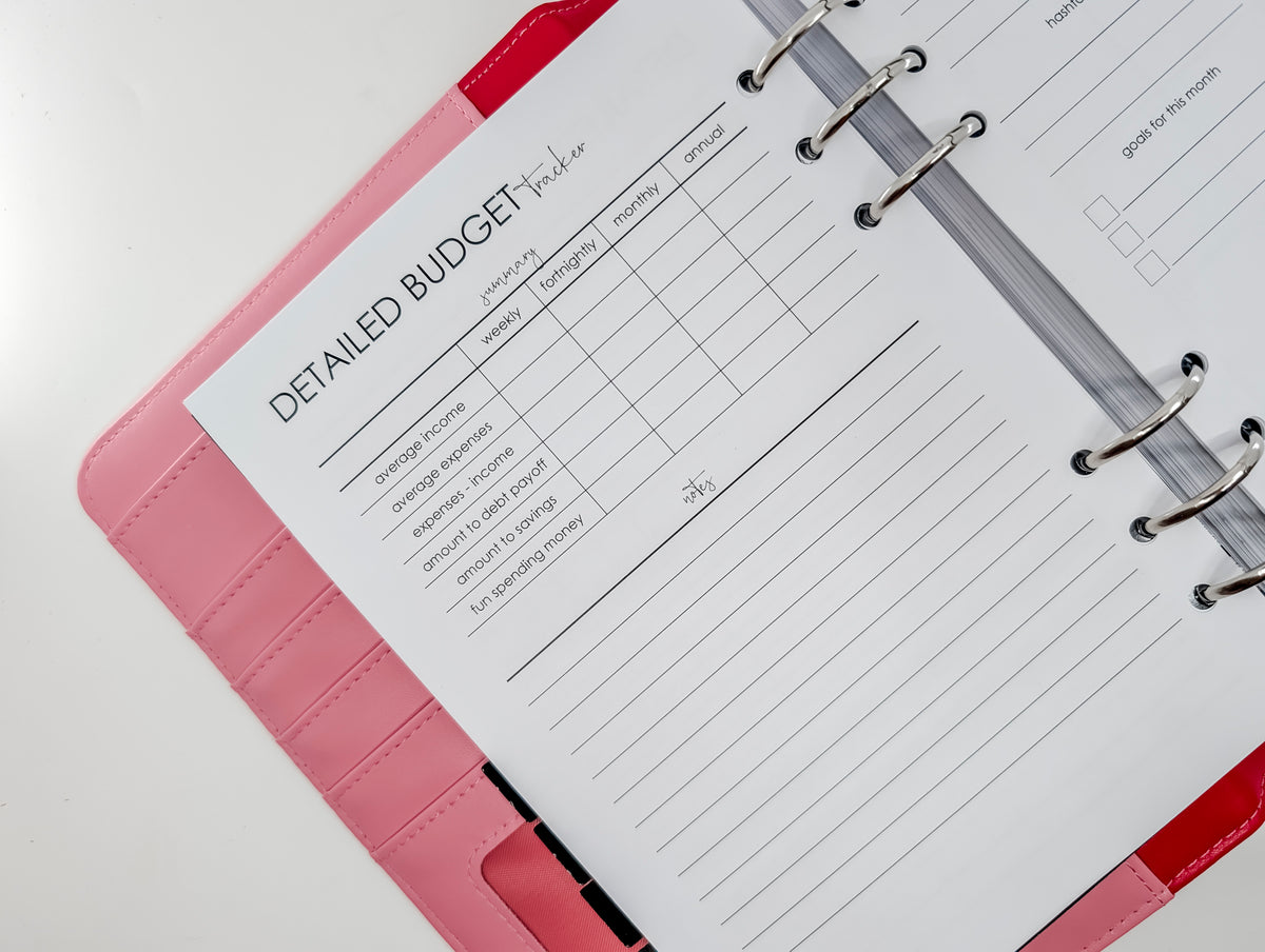 A5 Detailed Budget Tracking