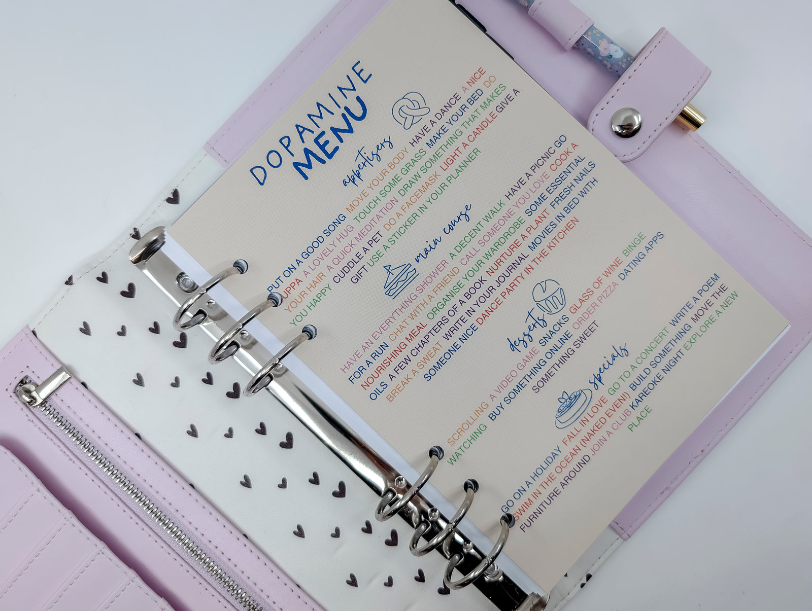 A5 Dopamine Menu Dashboard (A5 size)