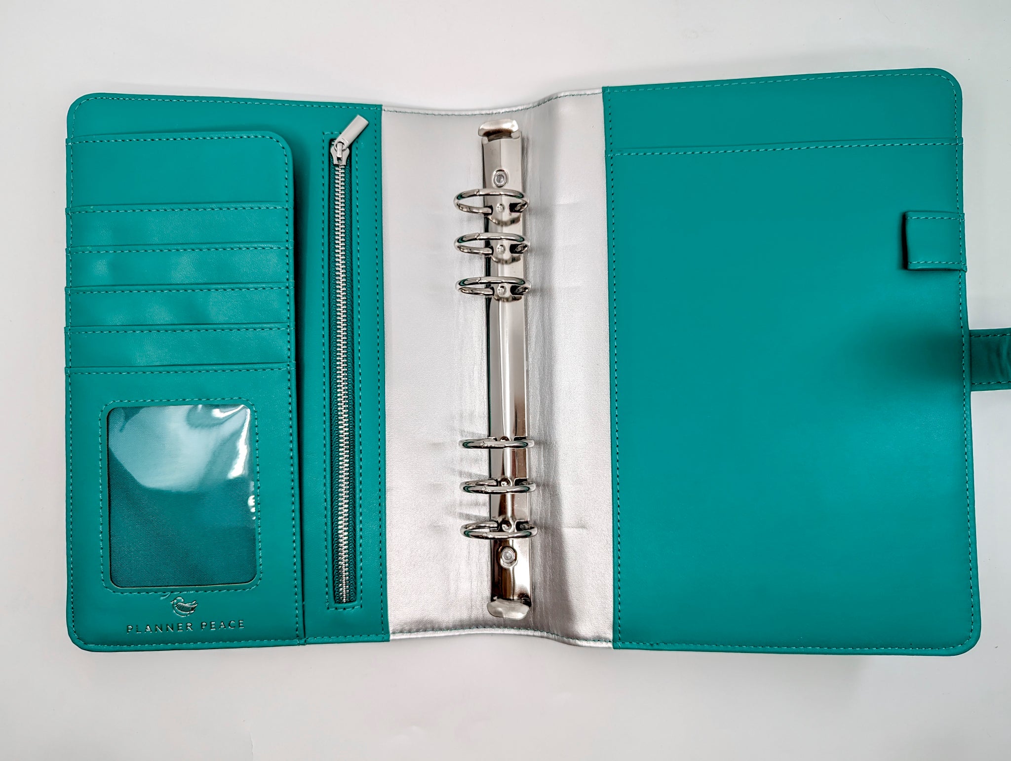 Emerald Stripe A5 Planner Cover 6 ring binder for A5 planner refills