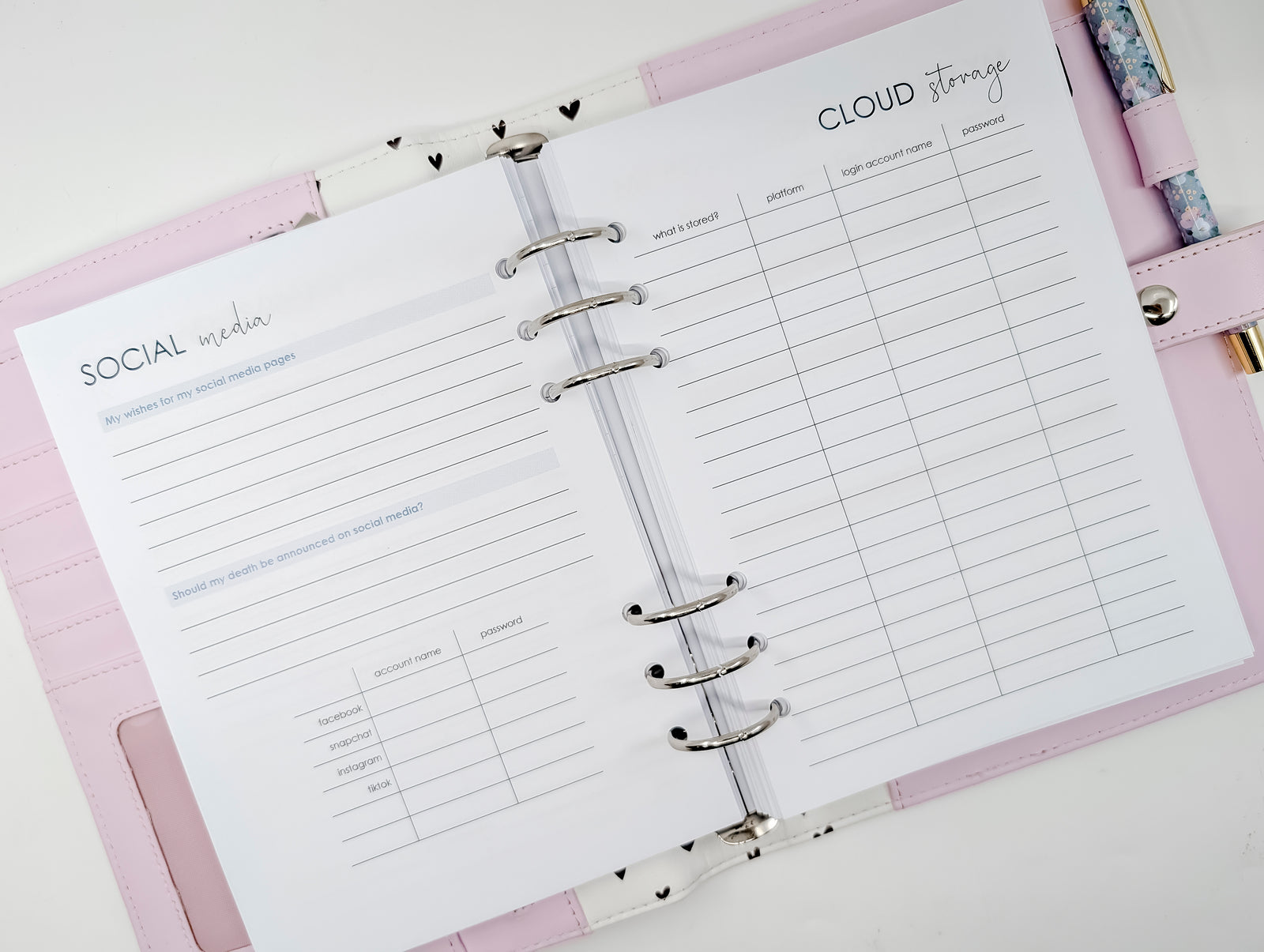 A5 End of Life | Funeral Planner planner insert/refill