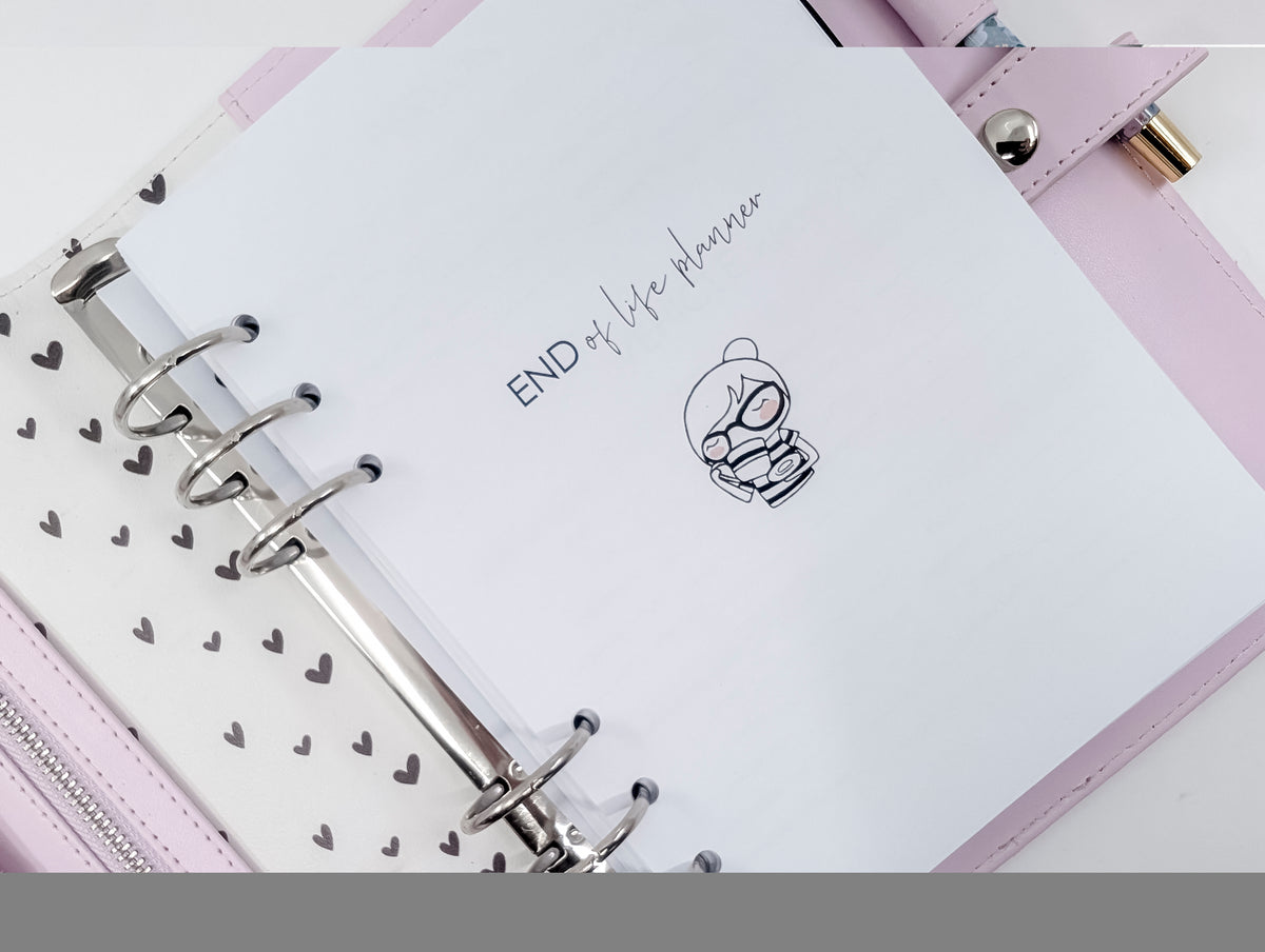 A5 End of Life | Funeral Planner planner insert/refill