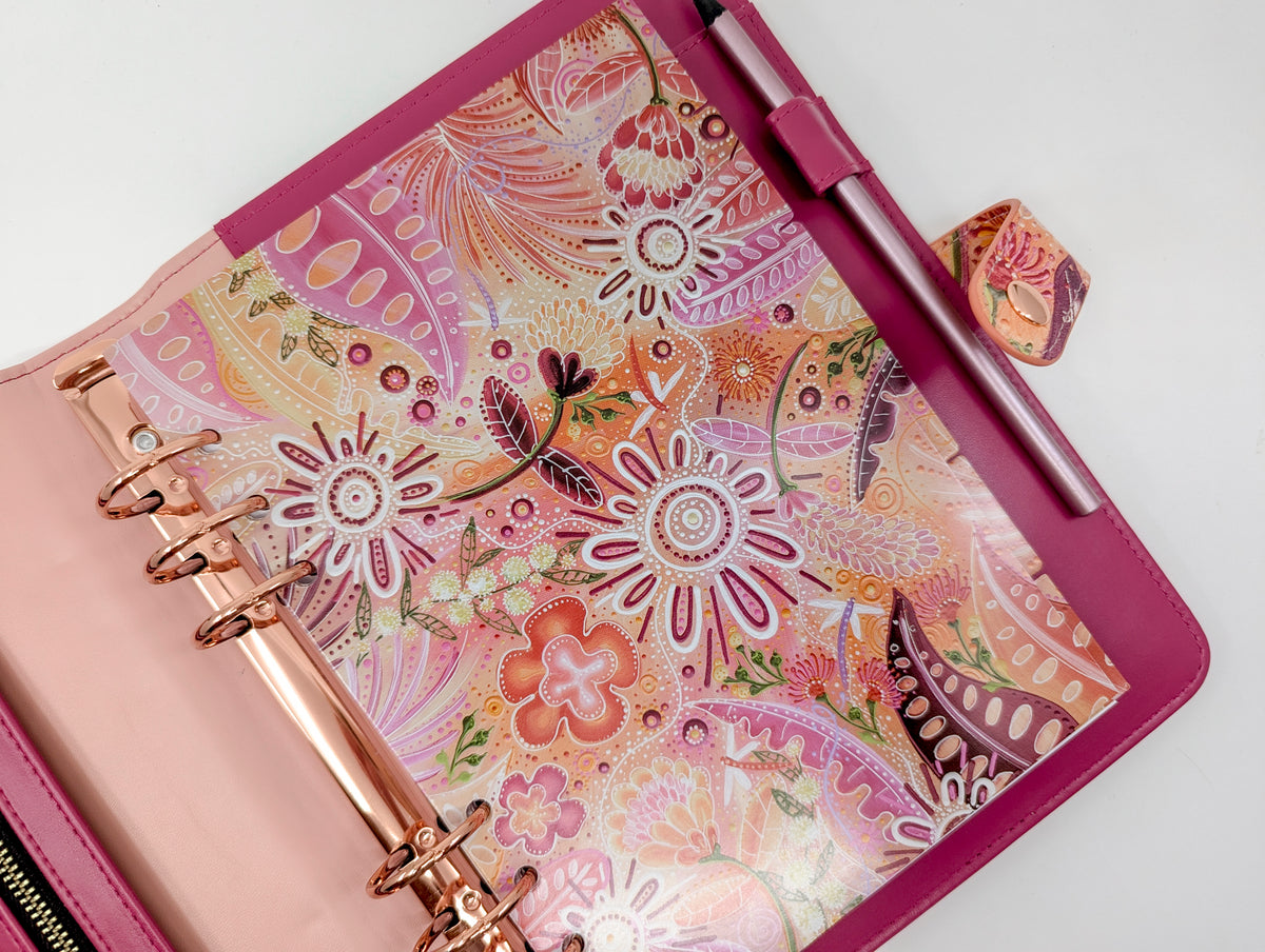 Flower Dreaming - 6 ring A5 Planner cover