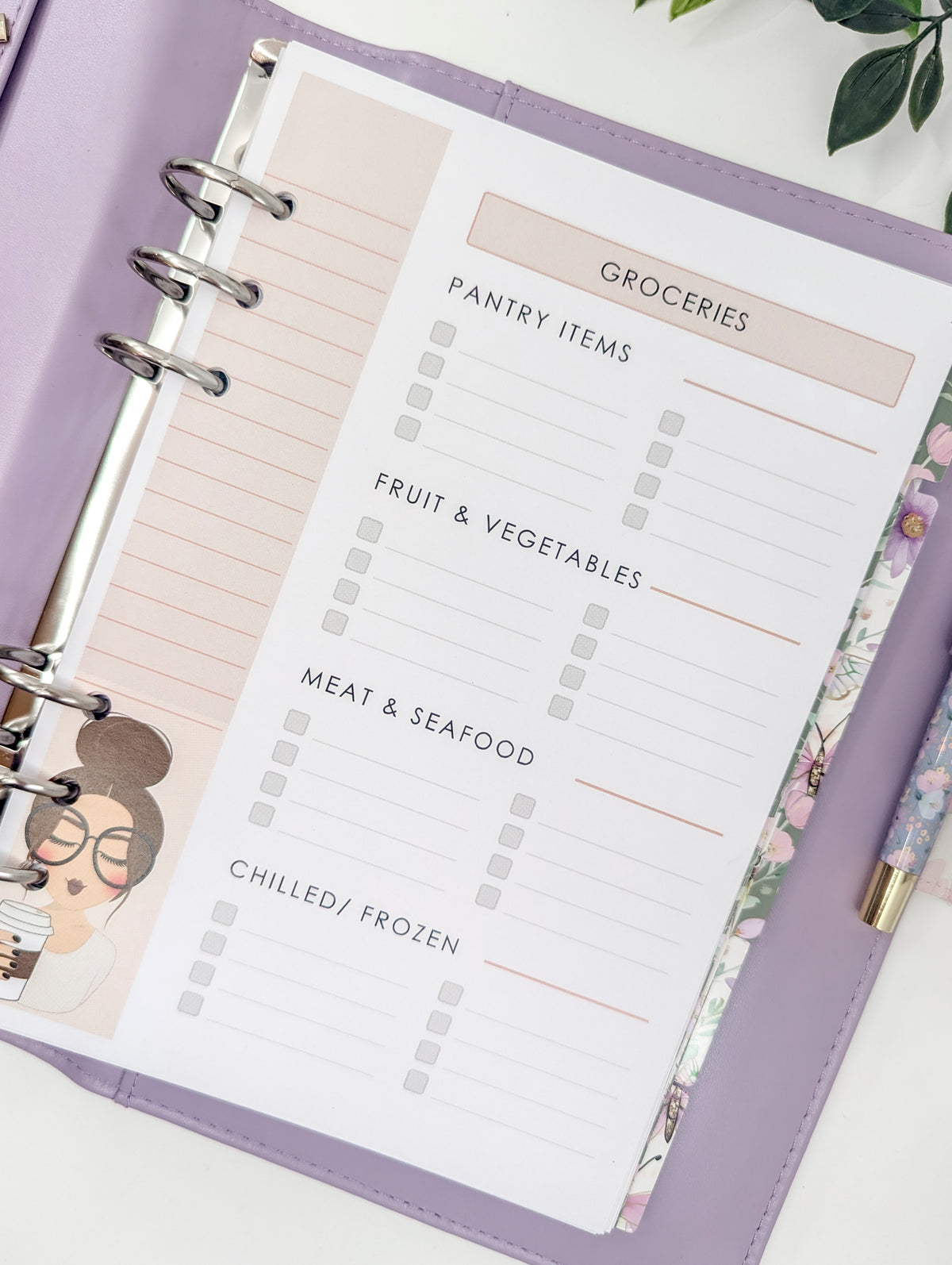 A5 Groceries - Coffee Theme