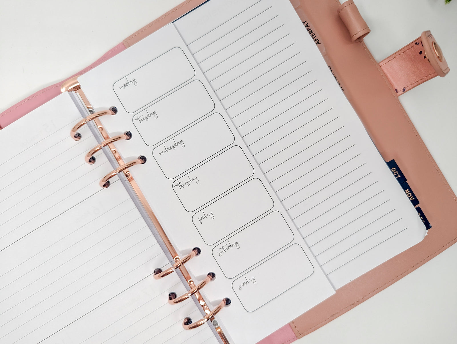 A5 Half-Size Weekly Overview