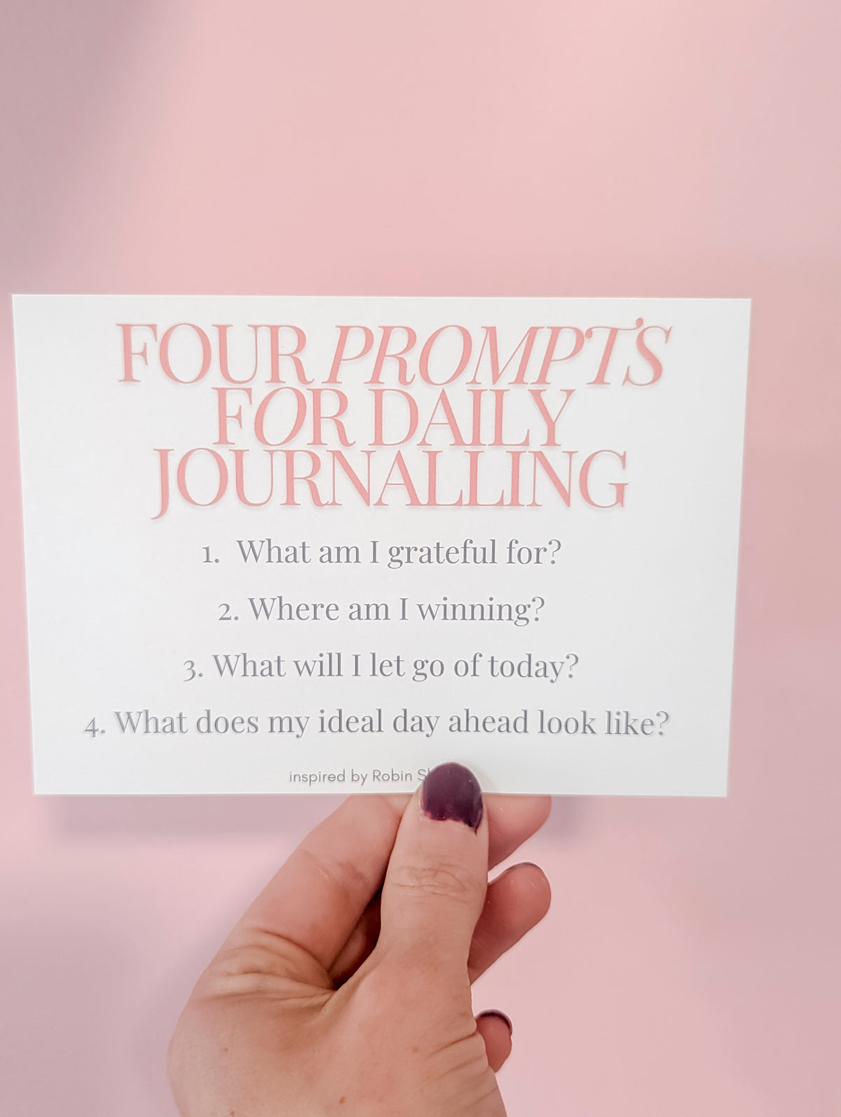 Journalling Prompt Card
