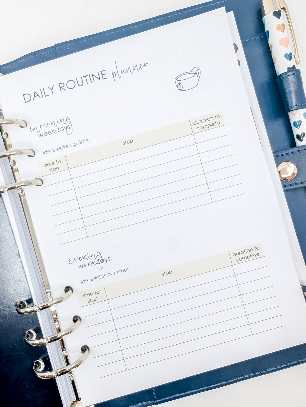 A5 Locking In -Daily Routine Planner