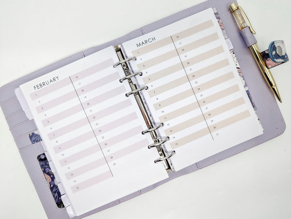B6 Monthly Events - Planner Peace