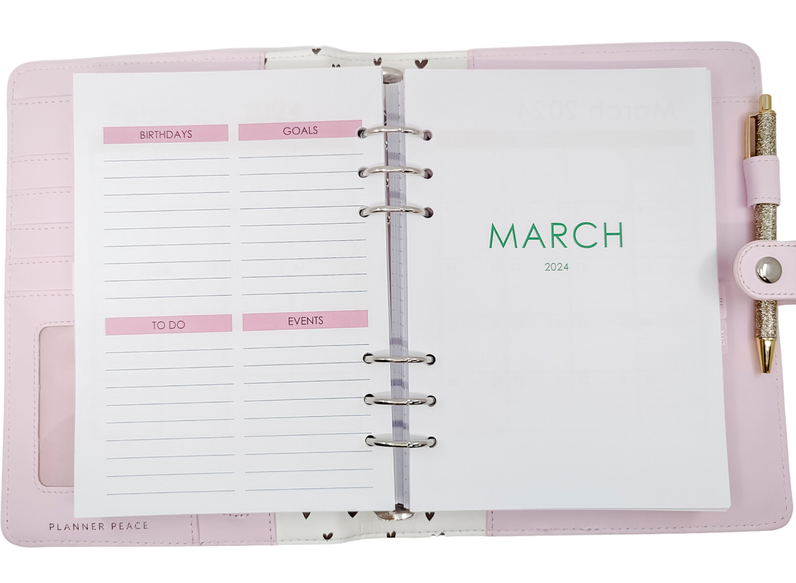 A5 Monthly Layout with lists