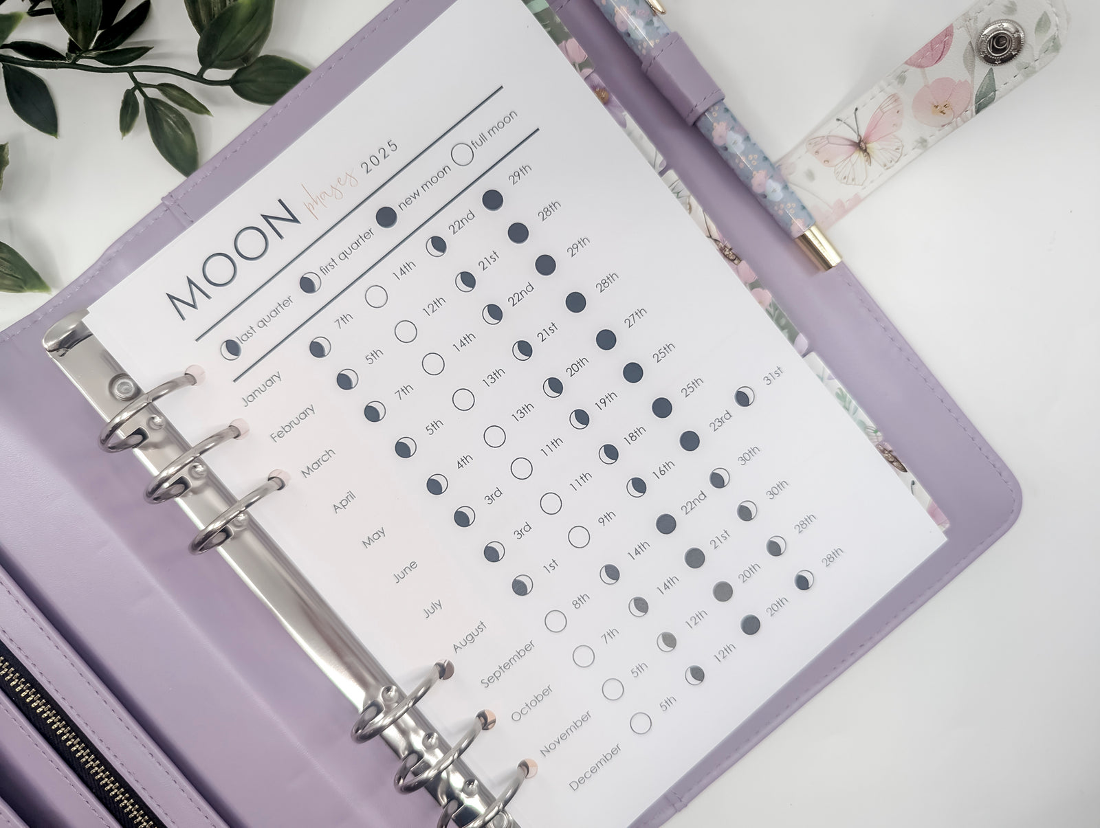A5 Moon Phases 2027