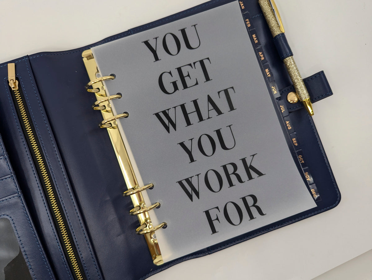 A5 Monthly Dividers  - Navy