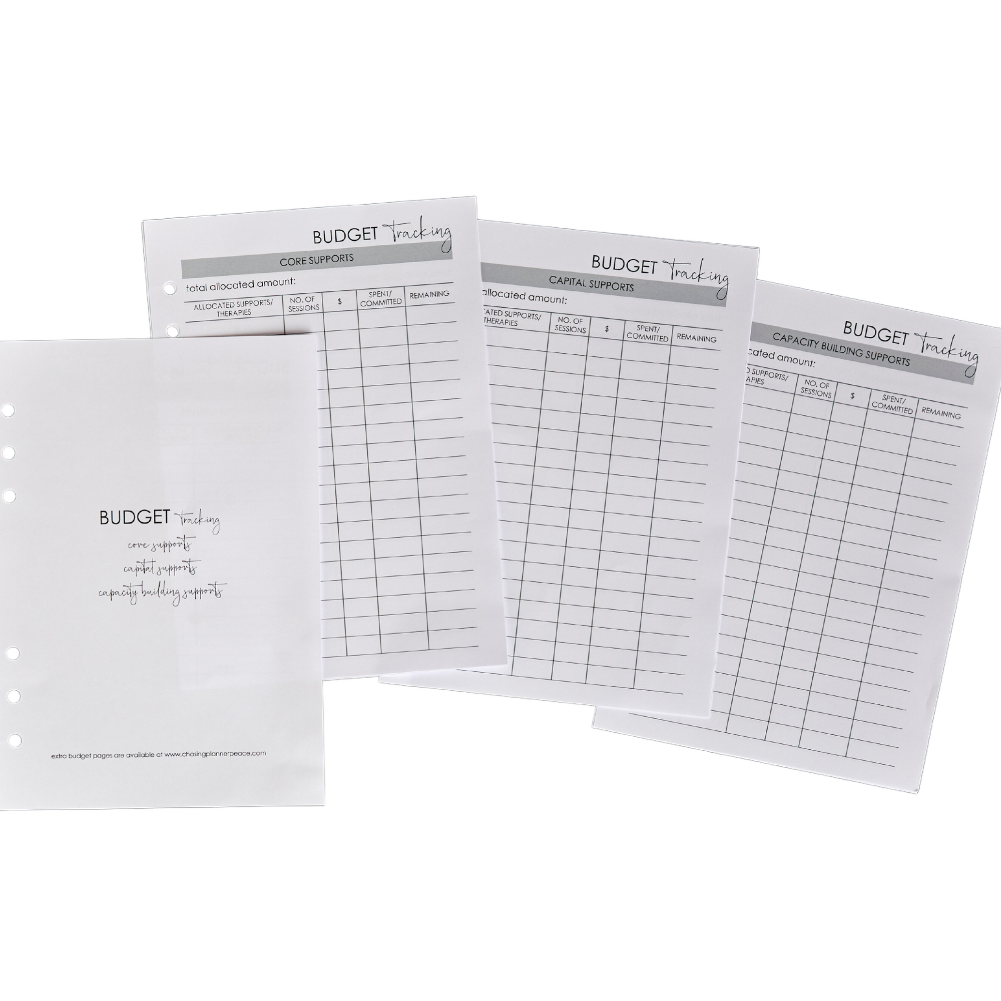 A5 NDIS Support Planner bundle - Planner and Dividers included