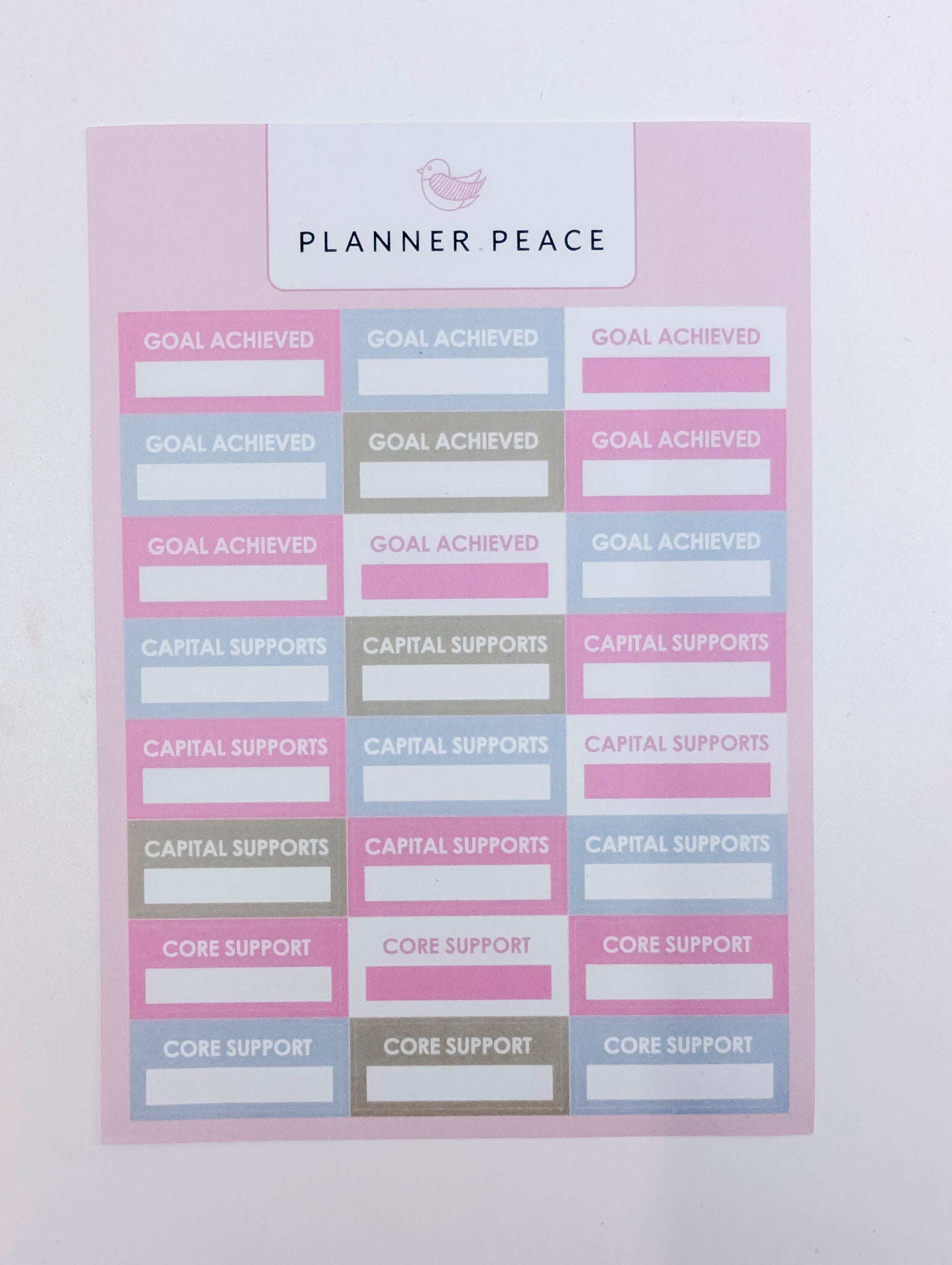 Planner Peace Sticker Sheet Pack - NDIS - 5 sheets
