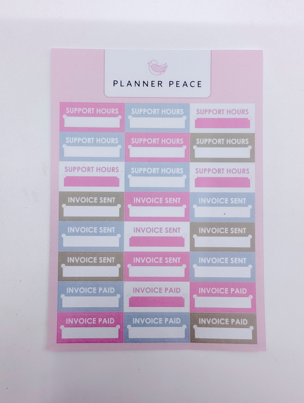Planner Peace Sticker Sheet Pack - NDIS - 5 sheets