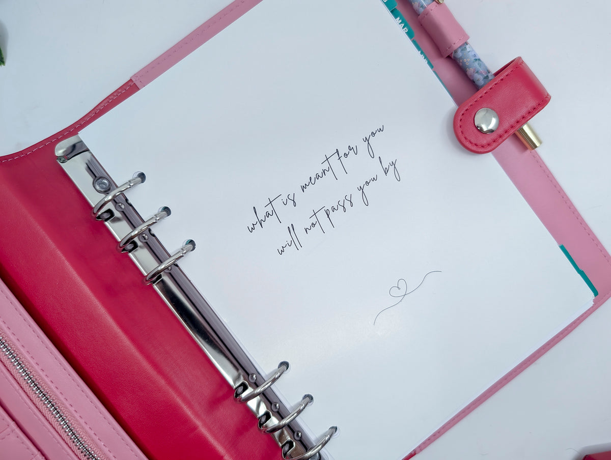 A5 What Is Meant For You Planner Dashboard