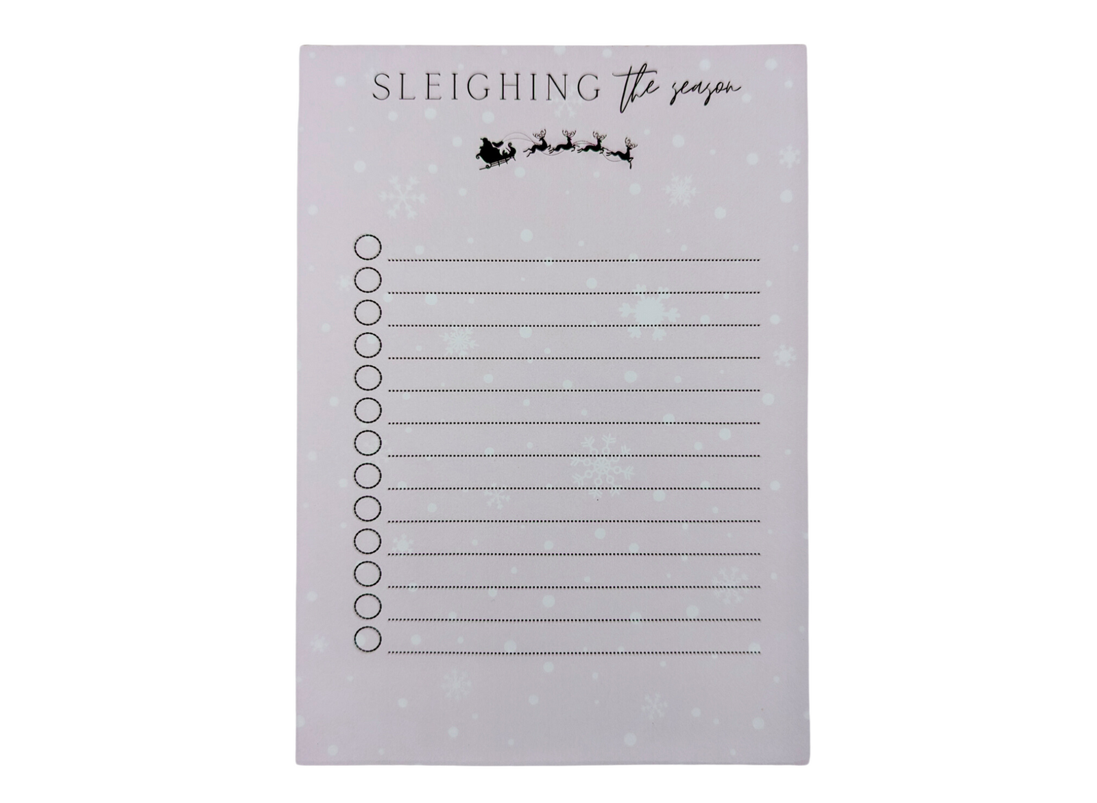 Sleighing the Season Notepad