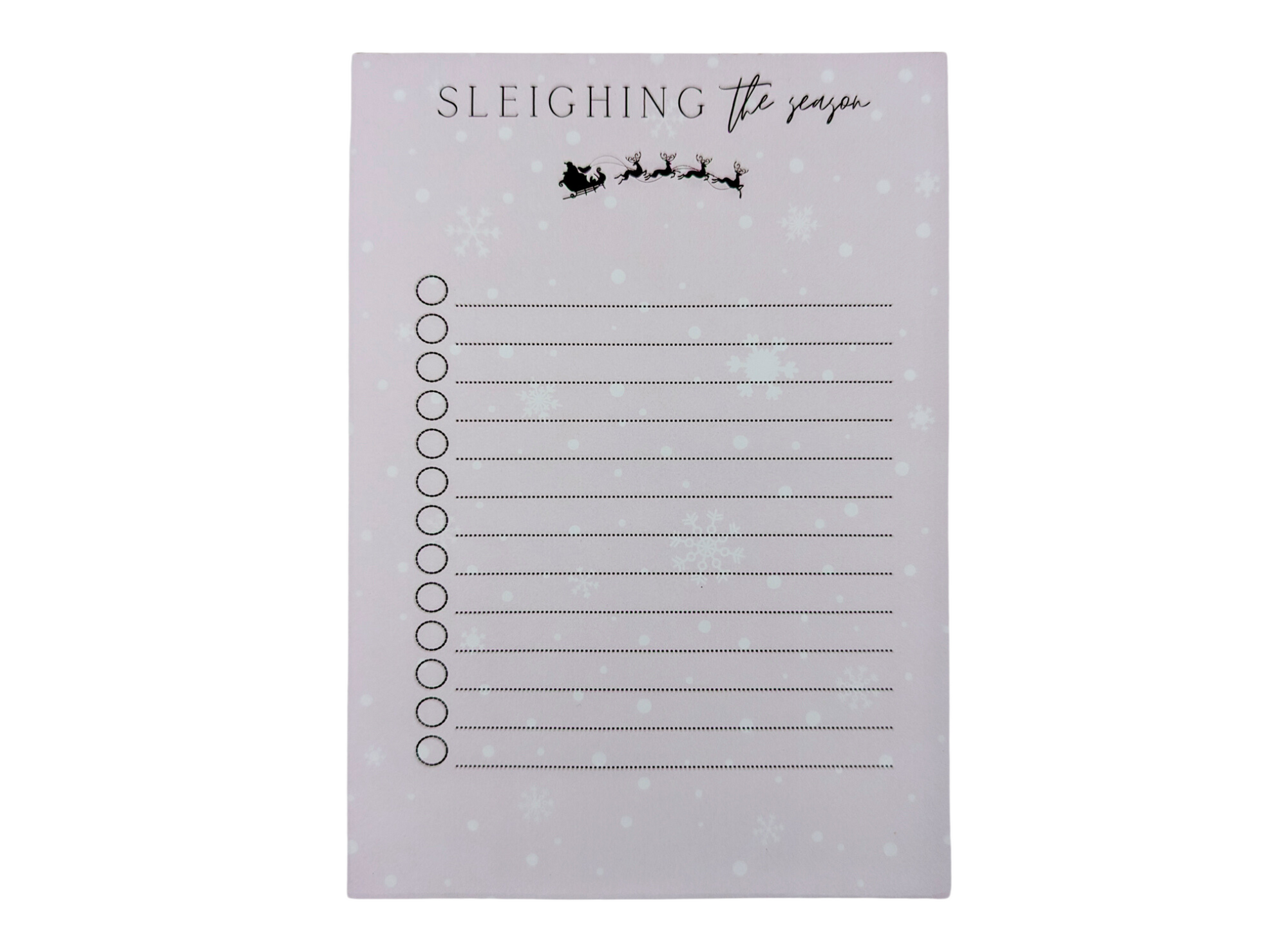 Sleighing the Season Notepad